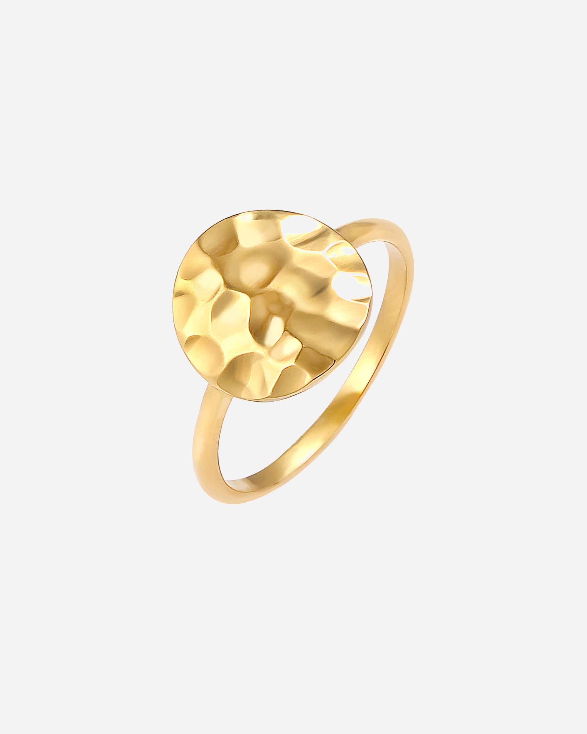 Bague pour Femme Elli Bague Dot Plaquette Martelé Argent 925 58