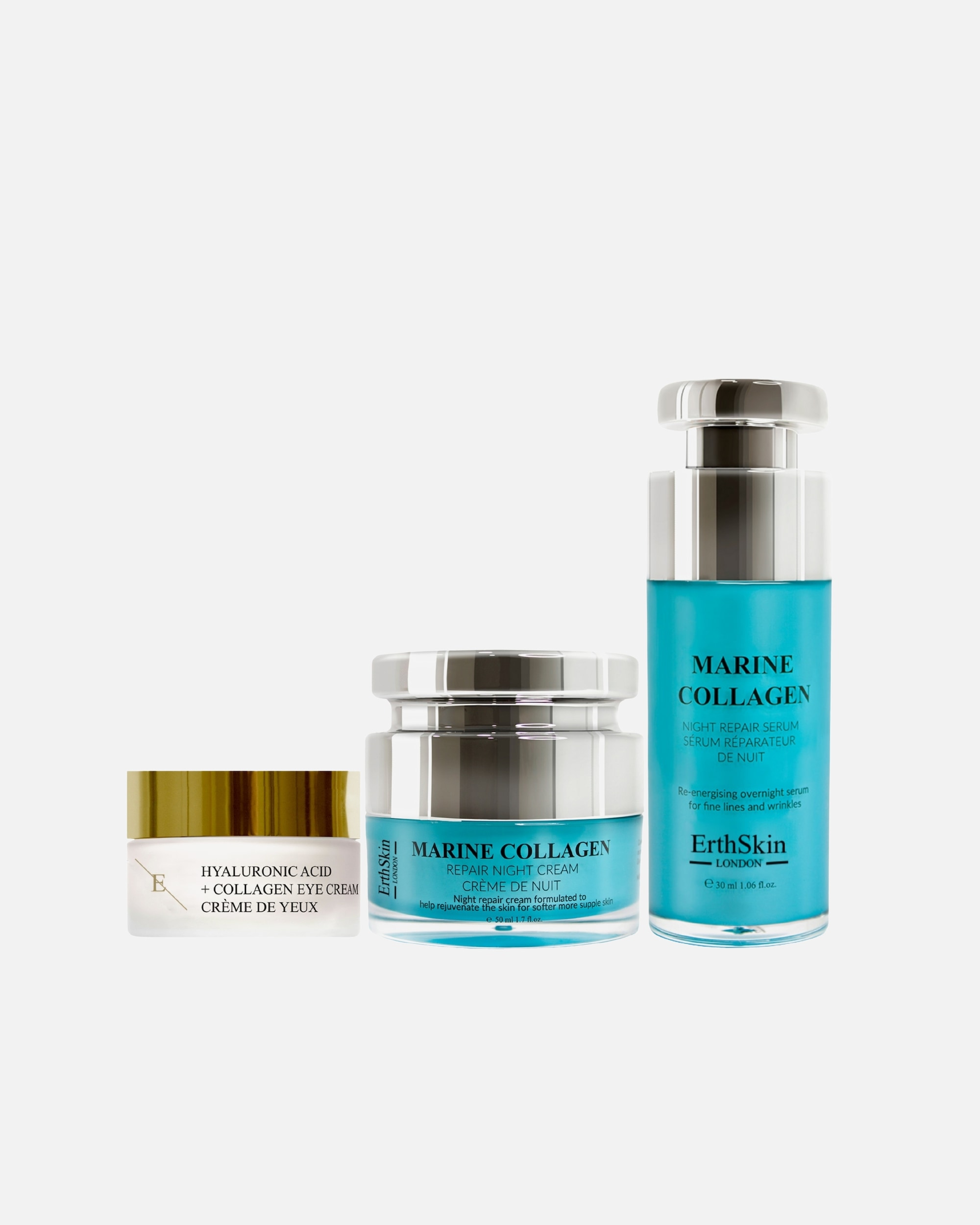 Coffret soin visage pour Femme ErthSkin London Kit de réparation pour les yeux et la nuit marine 1 pièce