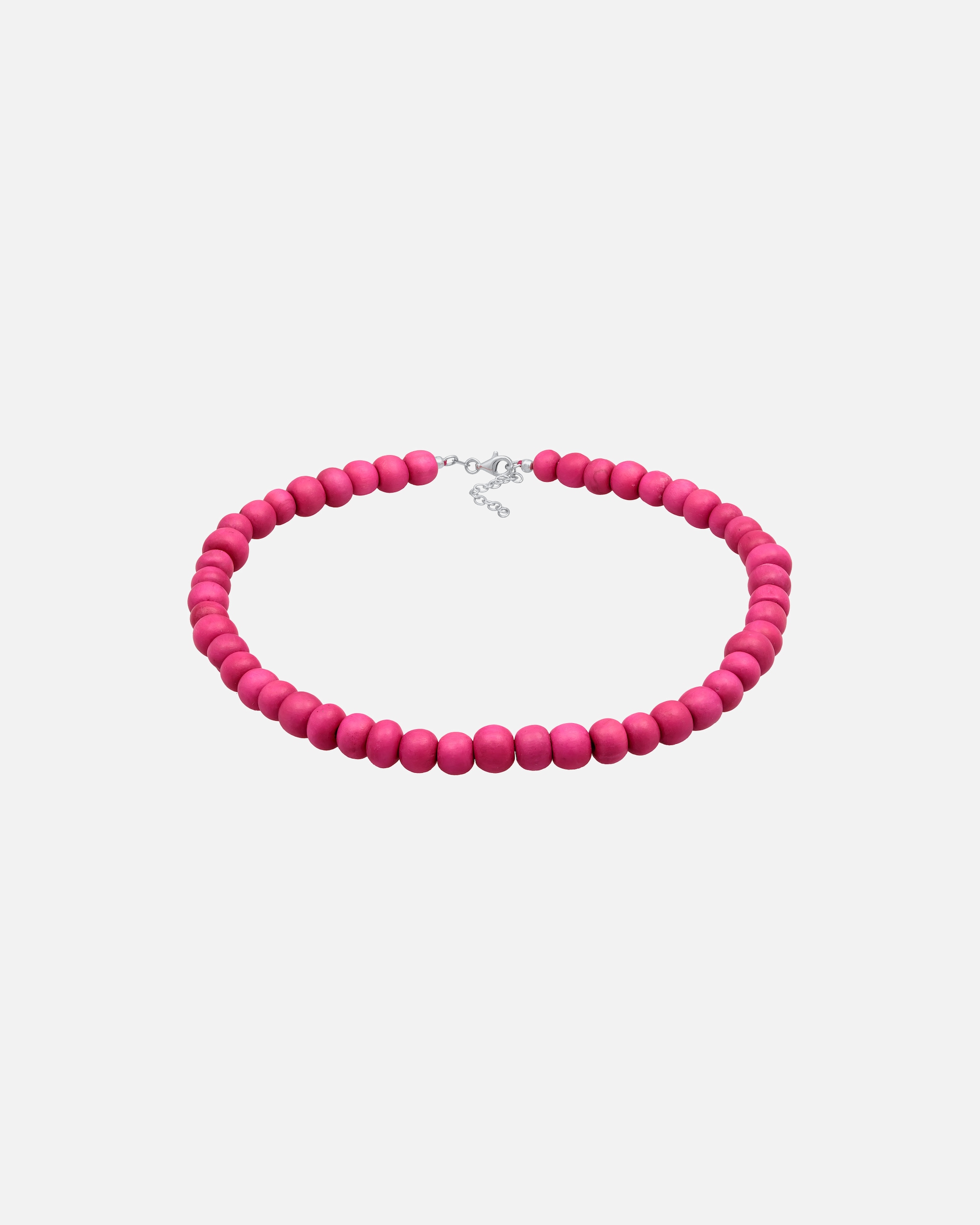 Collier pour Femme Elli Femmes Choker Beads tendance avec des perles en bois rose en argent sterling 925 36