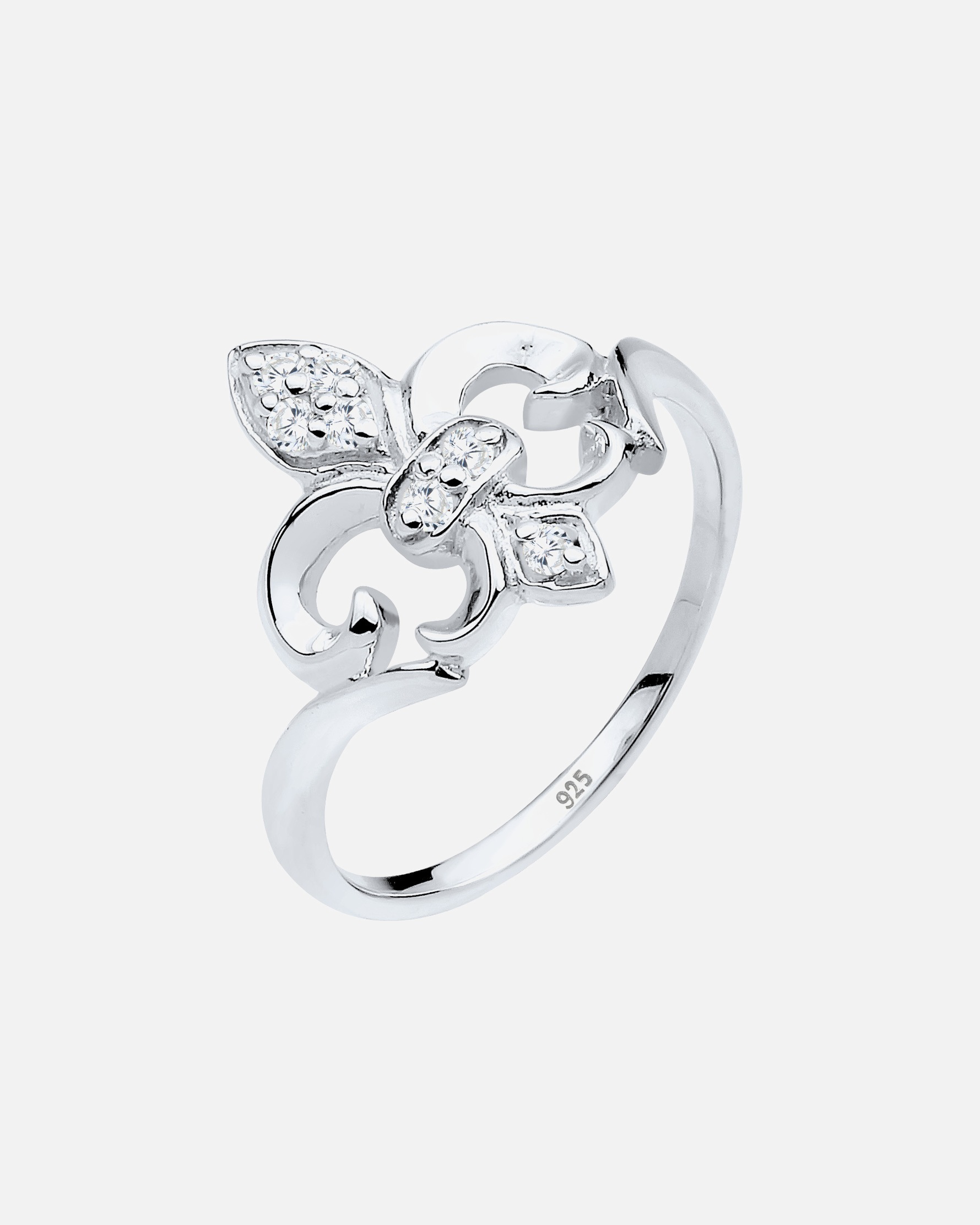 Bague pour Femme Elli Femmes Lys avec pierres en zirconium en argent sterling 925 54