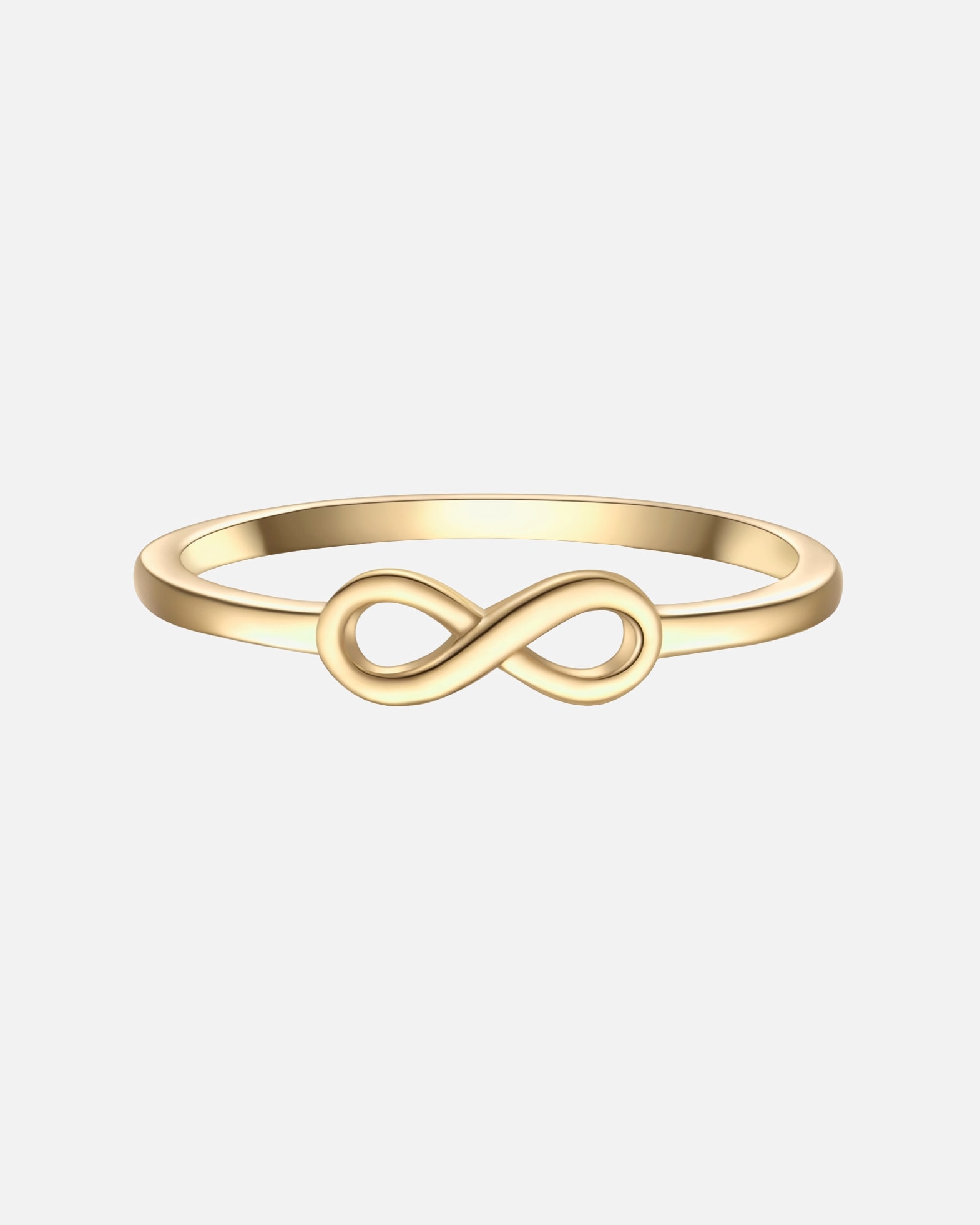 Bague pour Femme Glanzstücke München Bague Infinity en argent sterling en or jaune 52