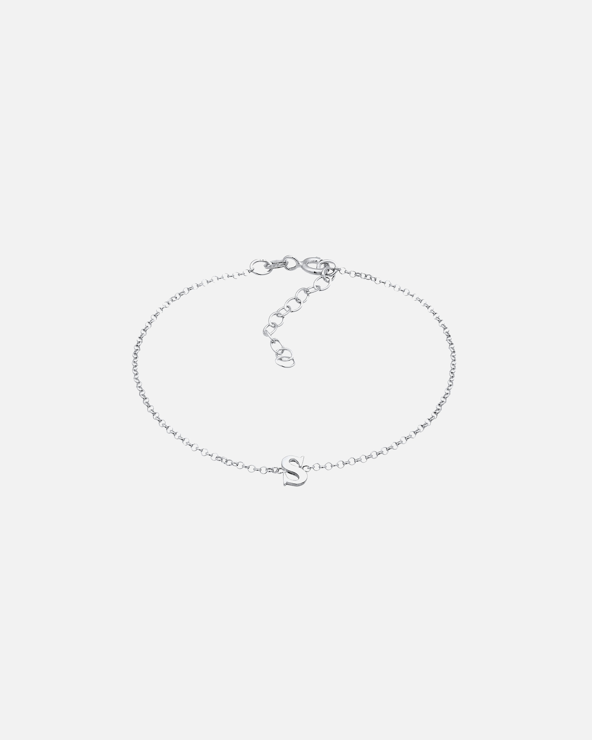 Bracelet pour Femme Elli Femmes pendentif lettre S basique en argent sterling 925 silberfarben