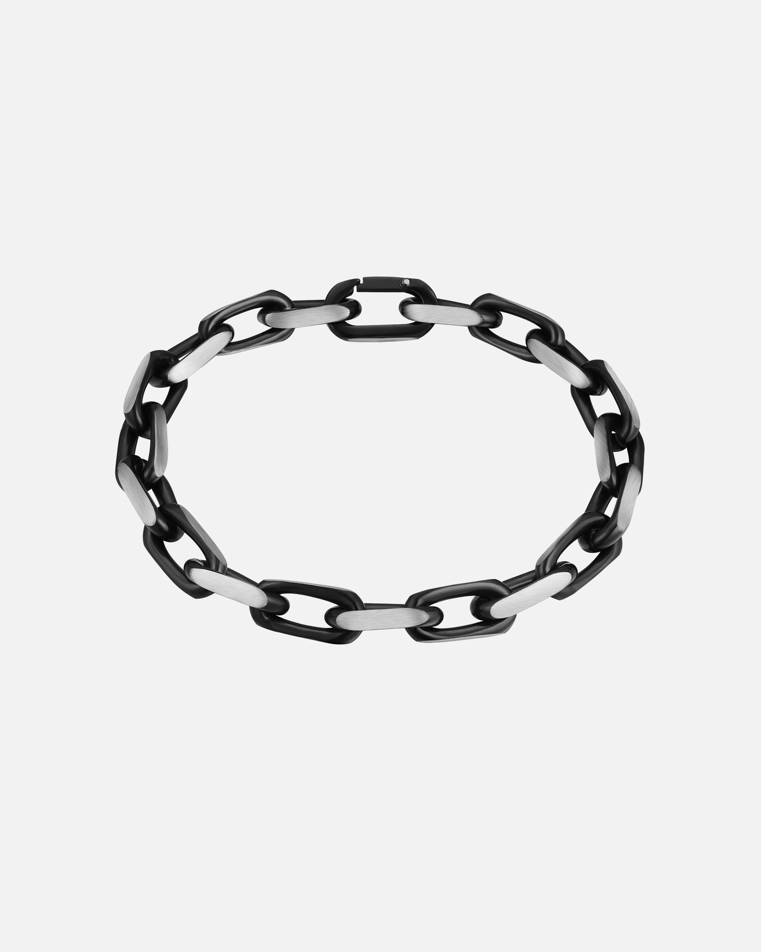Bracelet pour Homme True Rebels Bracelet en Acier inoxydable en Noir 22,0 cm
