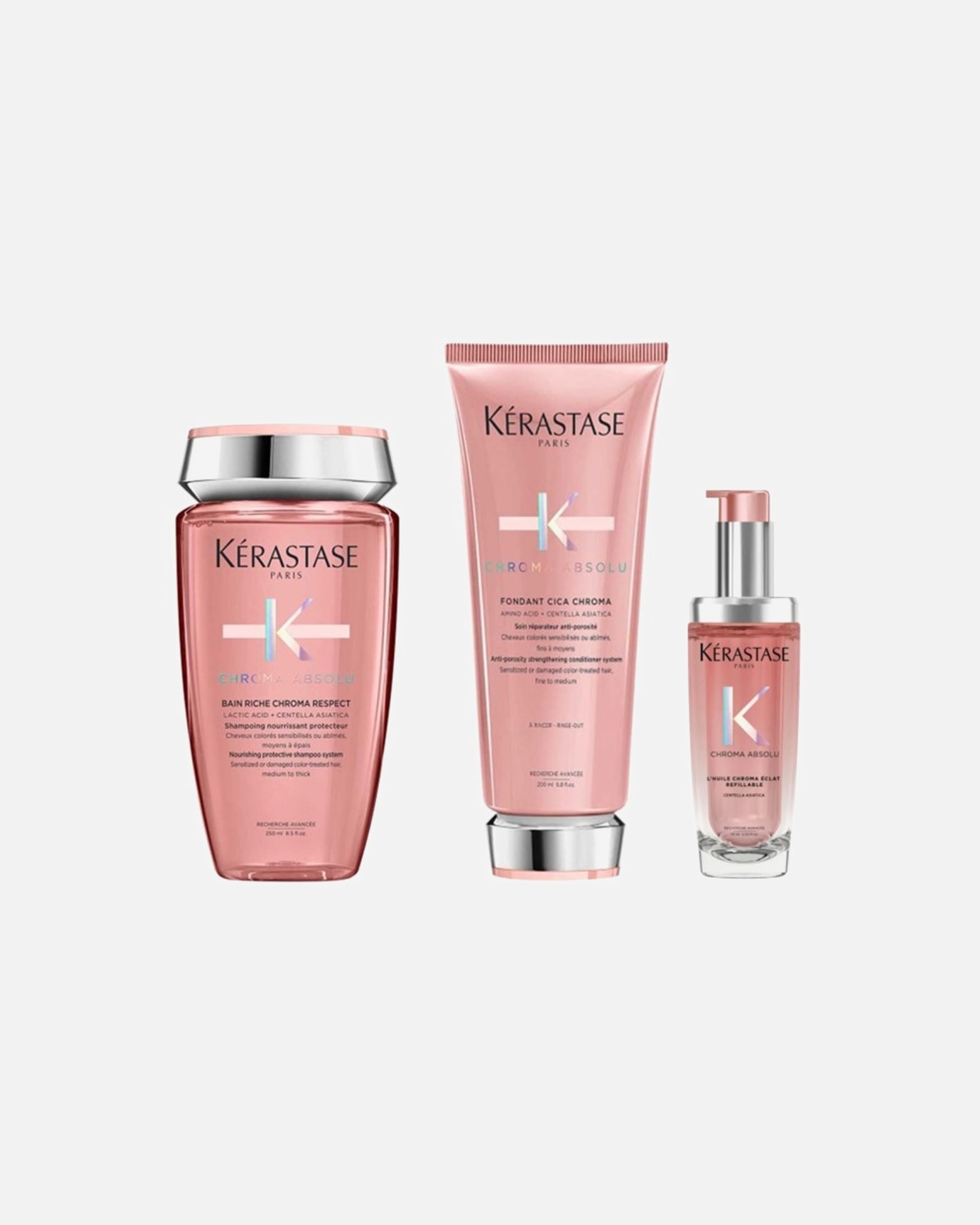 Coffret soin cheveux pour Femme Kérastase Chroma Absolu Coffret RICHE Huile (Bain Riche/ Fondant / Huile) 1 pièce
