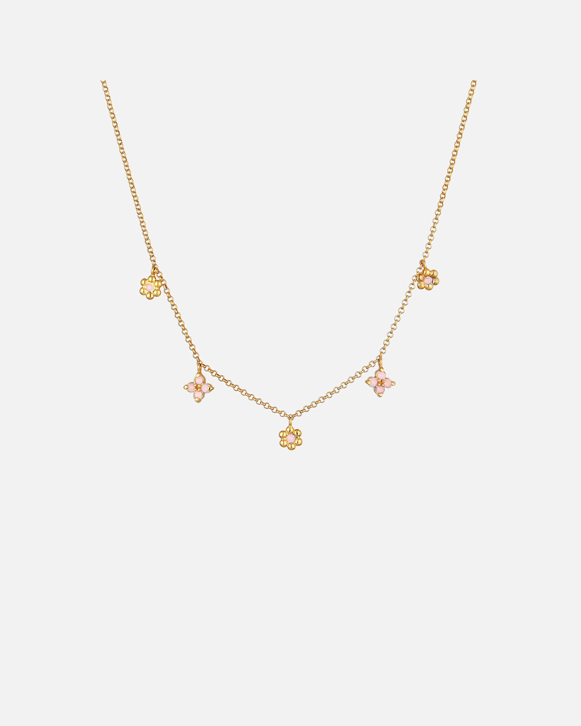 Collier pour Femme Elli Enfants fleur pendentif avec cristaux en argent sterling 925 goldfarben