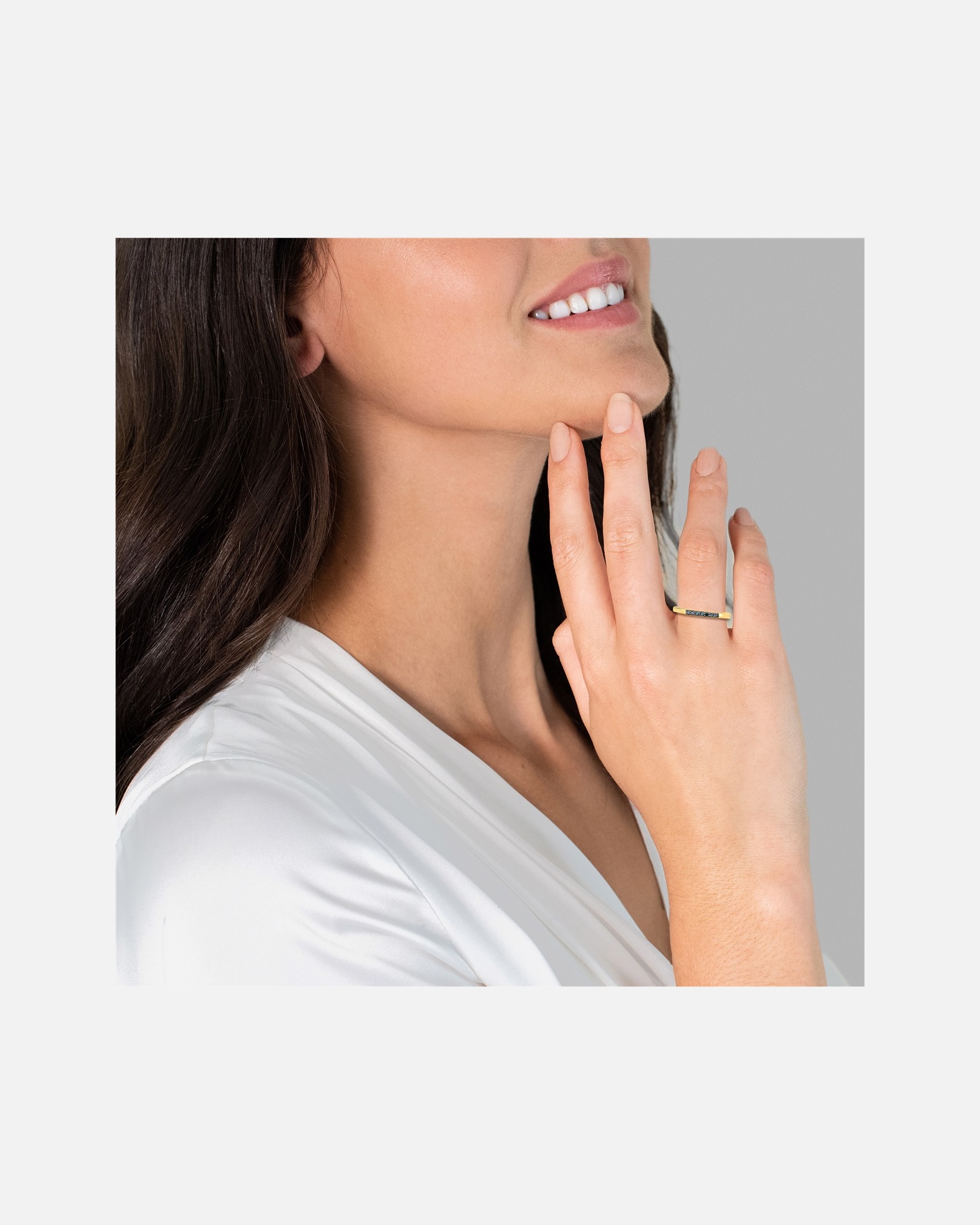 Bague pour Femme Rafaela Donata Bague Argent sterling Diamant en Or jaune 54