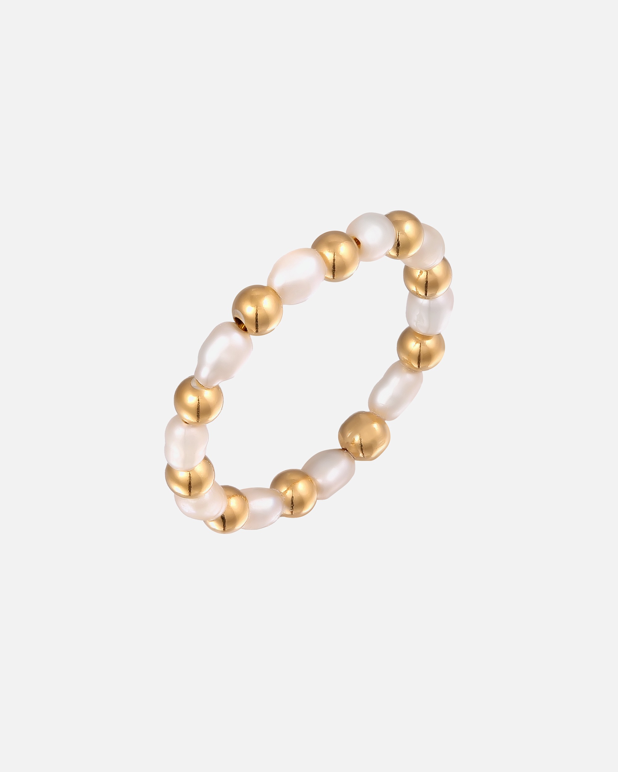 Bague pour Femme Elli Collier Perles d'Eau Douce Été Plage Cuivre 54