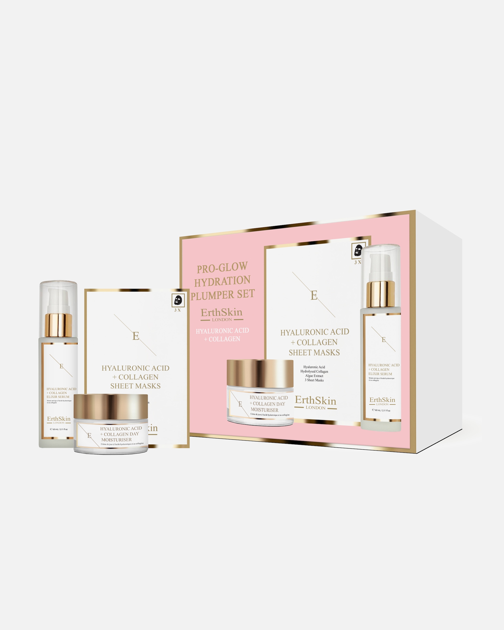 Coffret soin visage pour Femme ErthSkin London Coffret Pro Glow Hydratant Repulpant 1 pièce