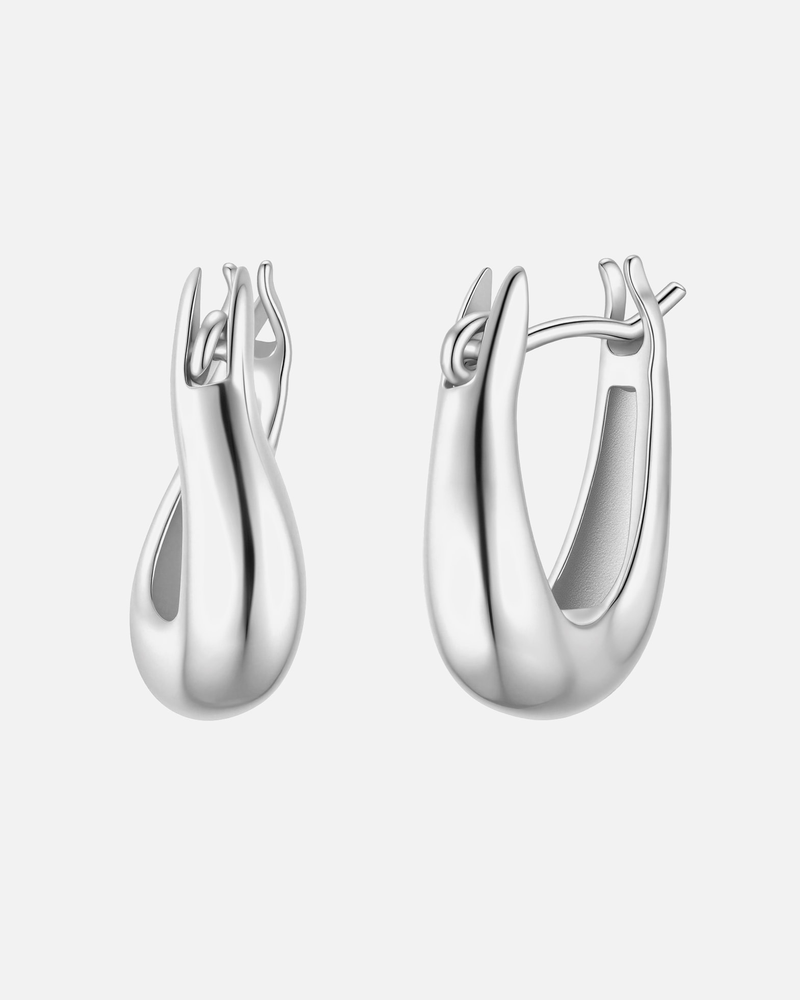 Créoles pour Femme Glanzstücke München Créoles en argent sterling en argent 15,9 mm