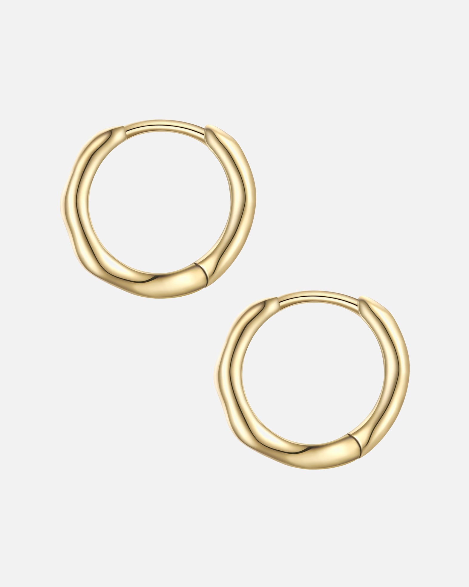 Créoles pour Femme Glanzstücke München Boucles d´oreilles en Argent sterling en Or jaune 11,0 mm