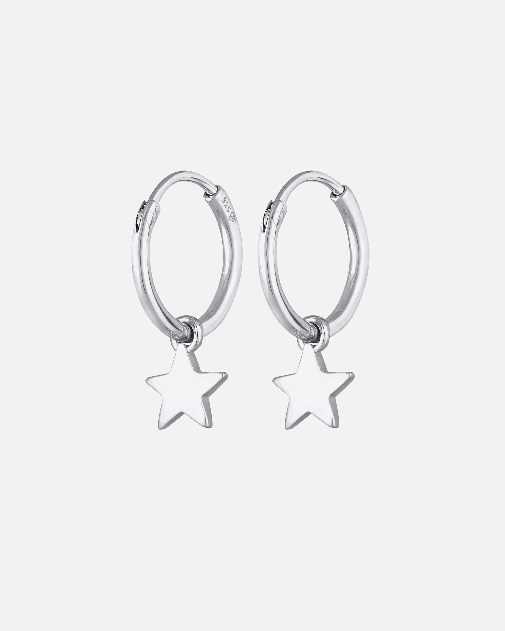 Boucles d'oreilles pour Femme Elli Femmes Créoles Pendentif étoile Astro en Argent Sterling 925 Plaqué Or silberfarben