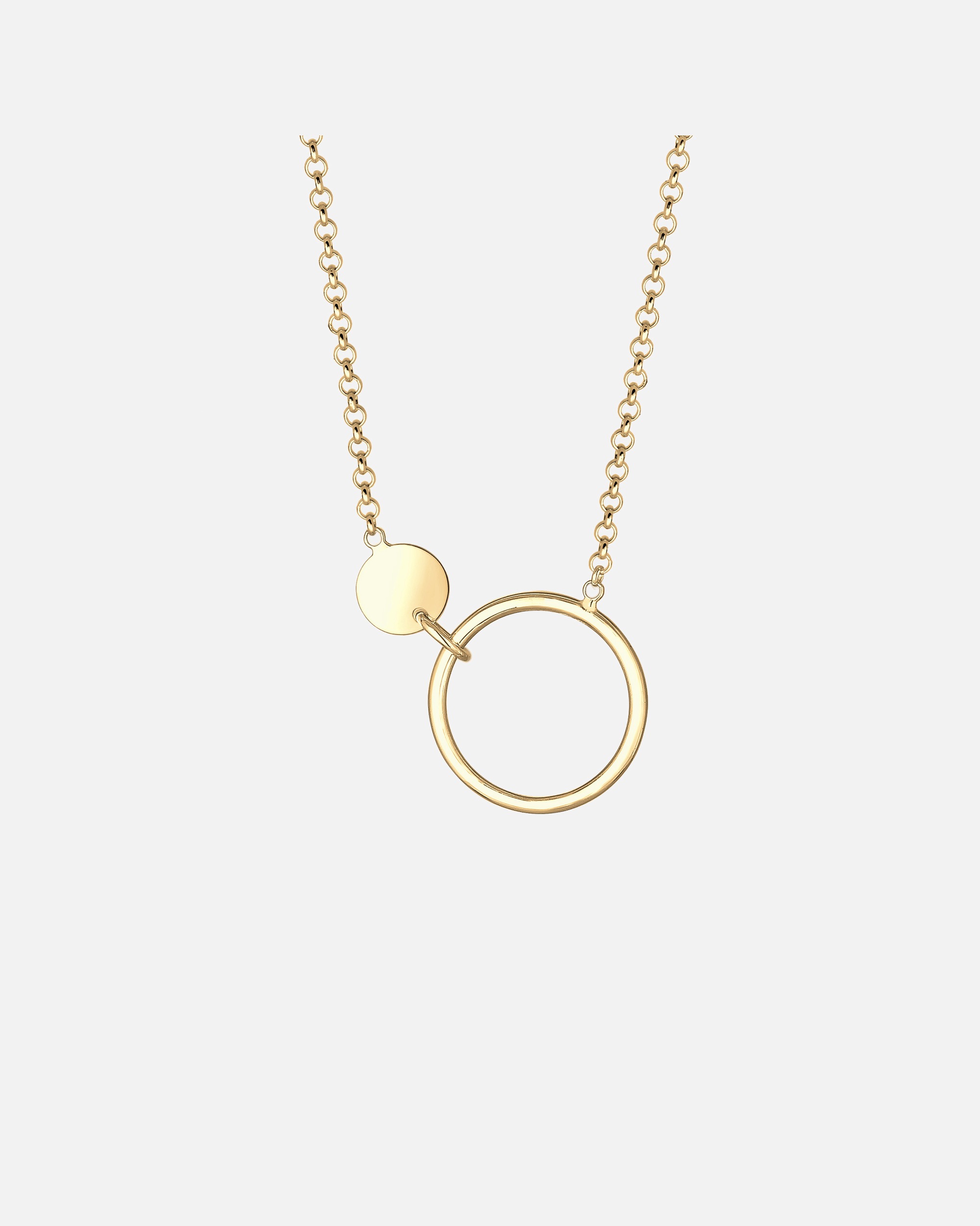 Collier pour Femme Elli Pendentifs Plaquettaire Cercle Geo Minimal Collier Femme - (925/1000) Argent goldfarben