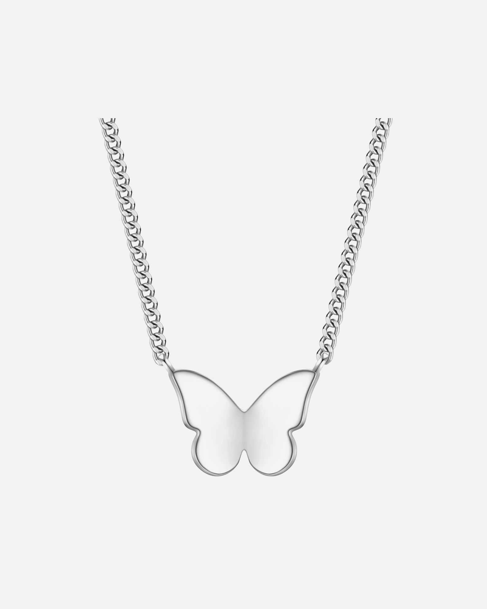 Collier pour Femme Glanzstücke München Collier Papillon en Argent Sterling en argent avec Chaîne Panzer 40,0 cm Basiskette + 5,0 cm Verlängerung