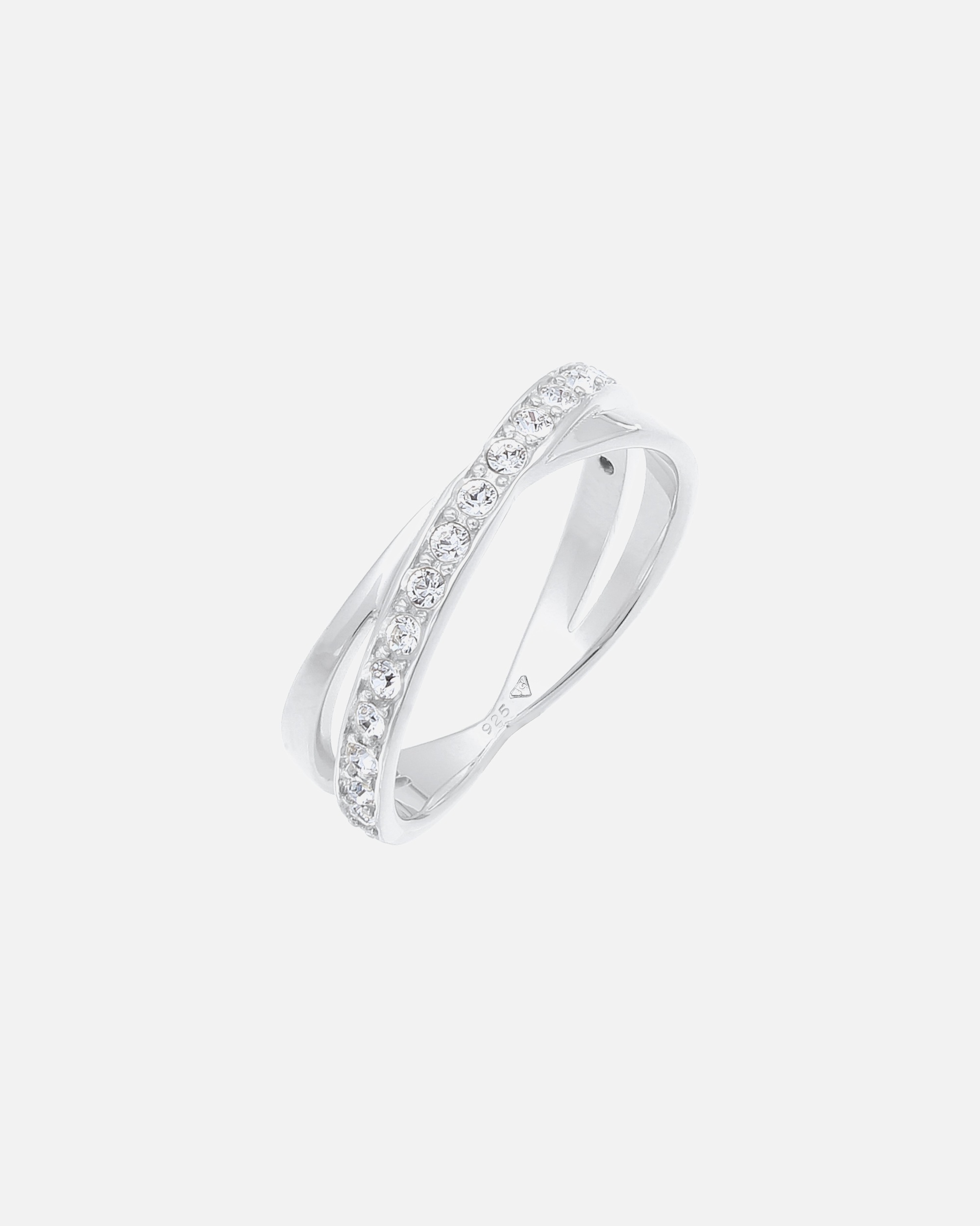 Bague pour Femme Elli Femmes Enroulement Élégant avec Cristaux en Argent Sterling 925 54