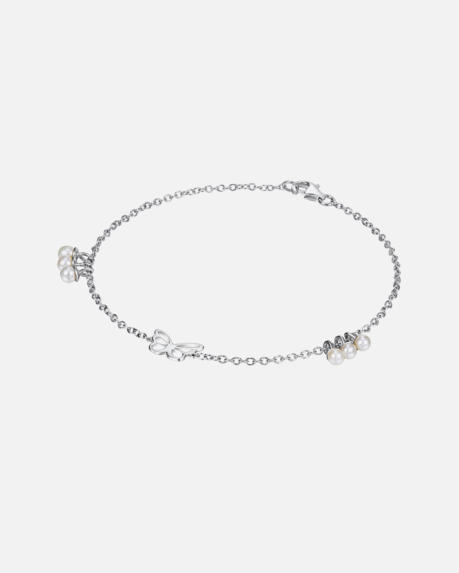 Bracelet pour Femme Lulu & Jane Bracelet Papillon en Argent sterling en Argent 21 cm