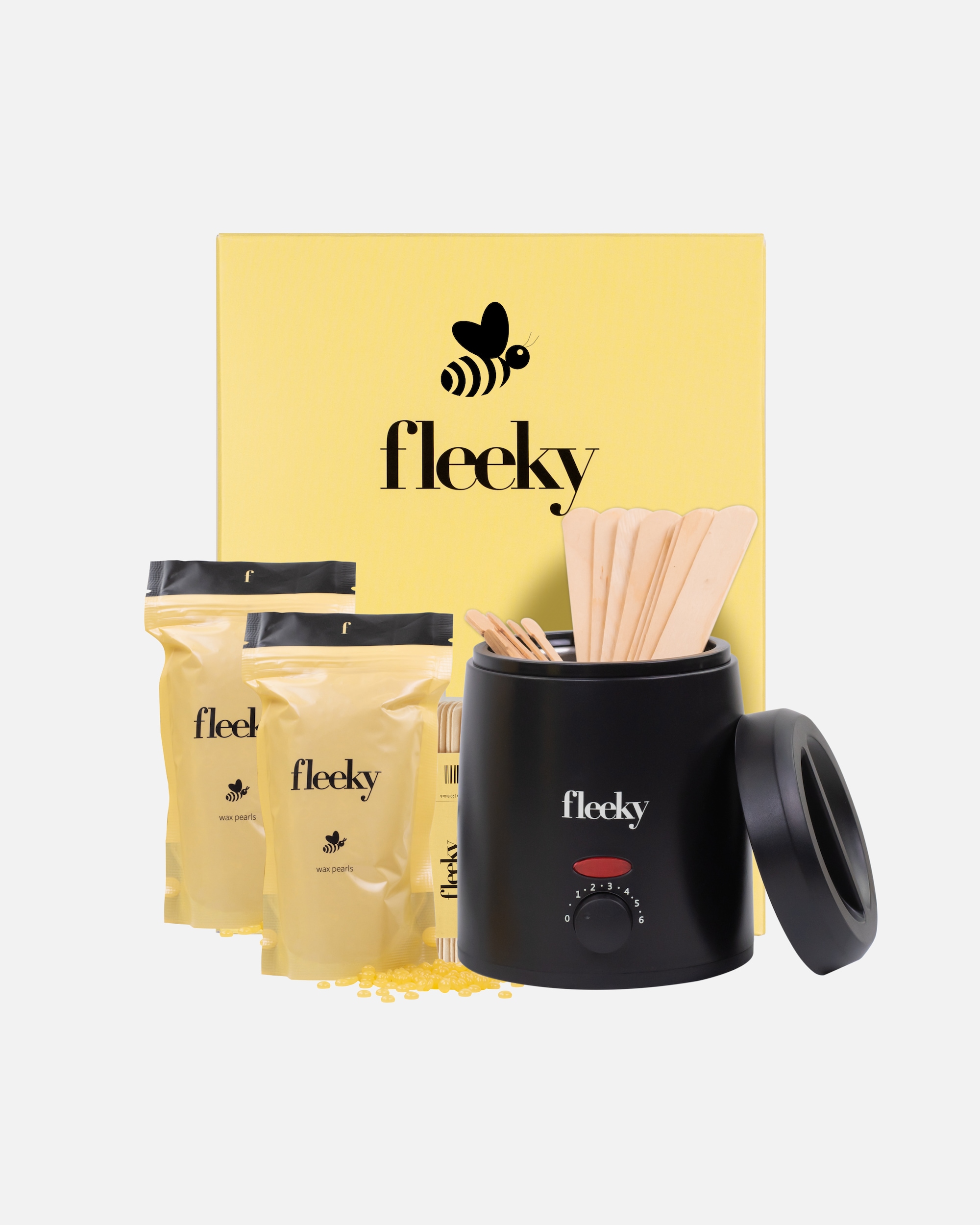 Outils dépilatoires pour Unisexe Fleeky Kit d'Épilation Complet - Chauffe-Cire avec Perles 1 pièce