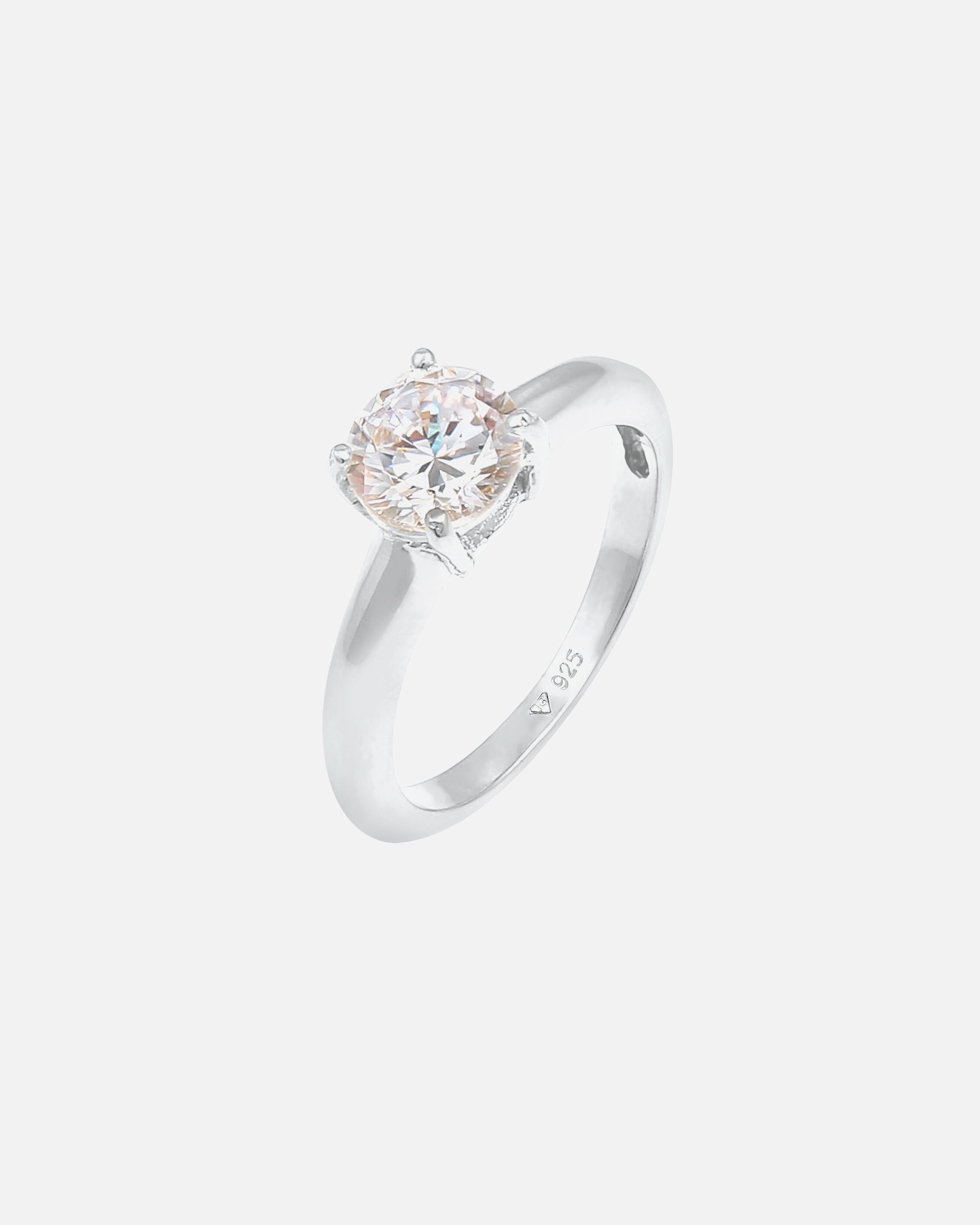 Bague pour Femme Elli Femmes Solitaire Classique avec cristal de zirconium en argent sterling 925 64