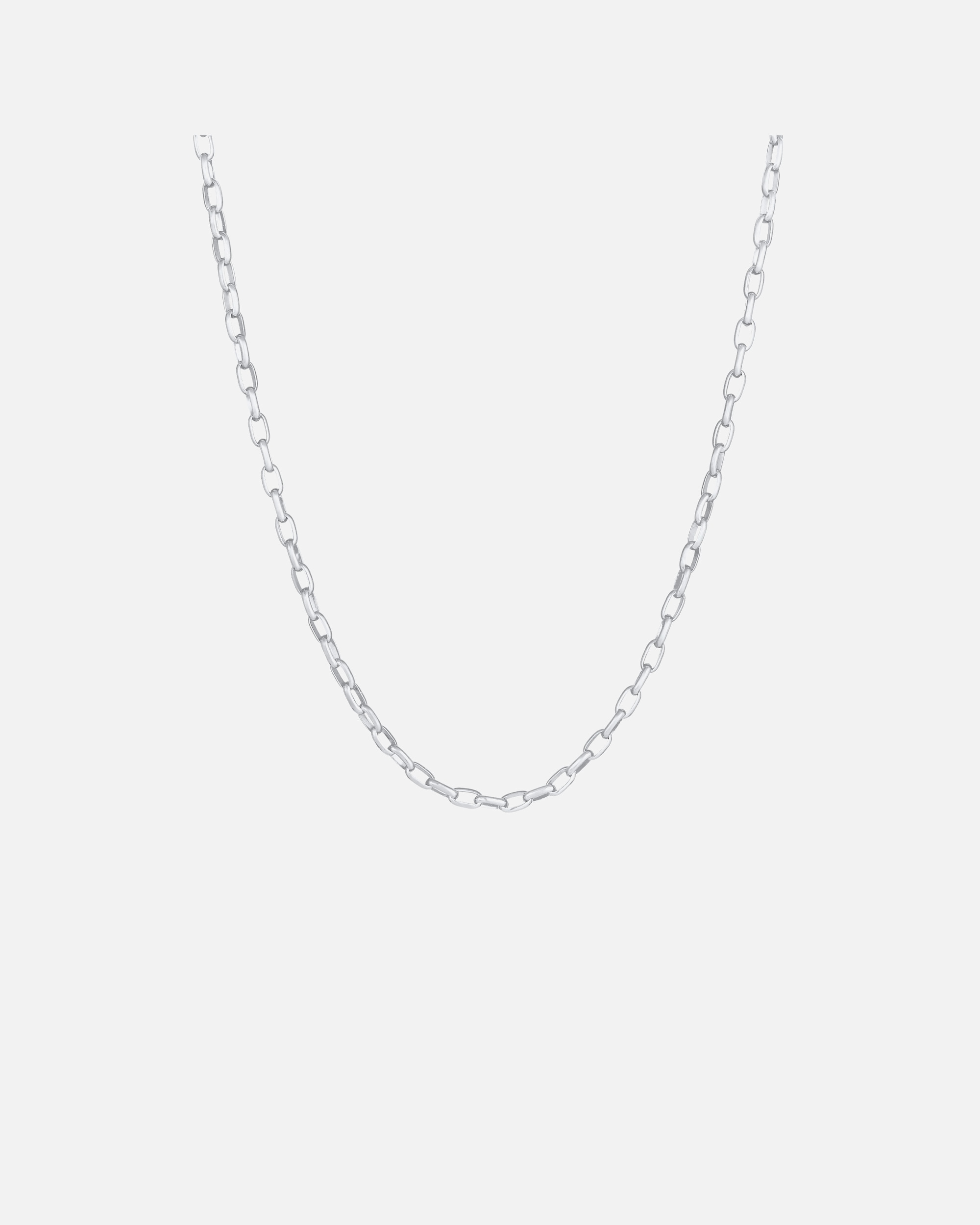 Collier pour Homme KUZZOI Hommes Ancre ronde Ovale Basique 925 Argent 60