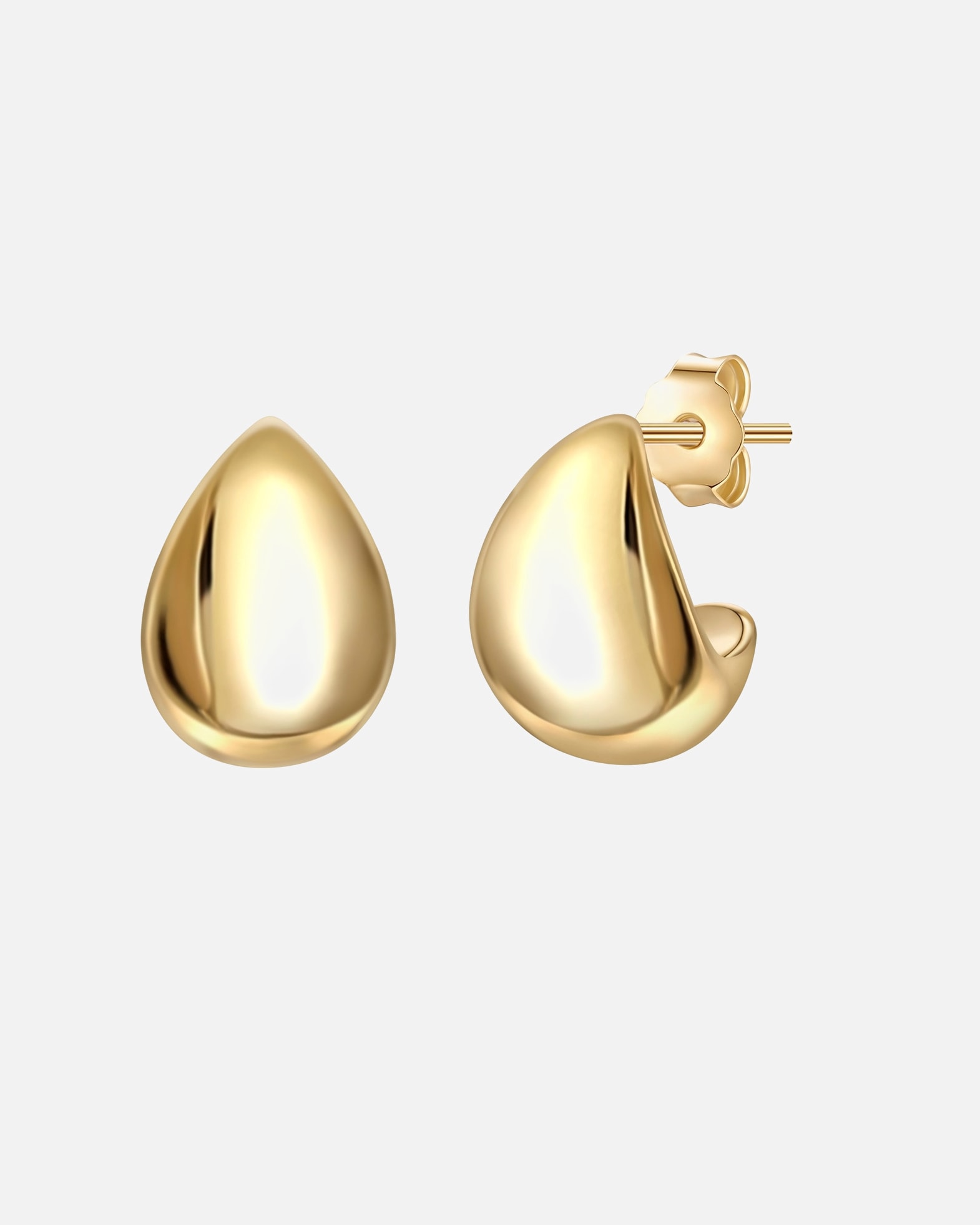 Boucles d'oreilles pour Femme Glanzstücke München Boucles d'oreilles en argent sterling en or jaune 11,4 mm