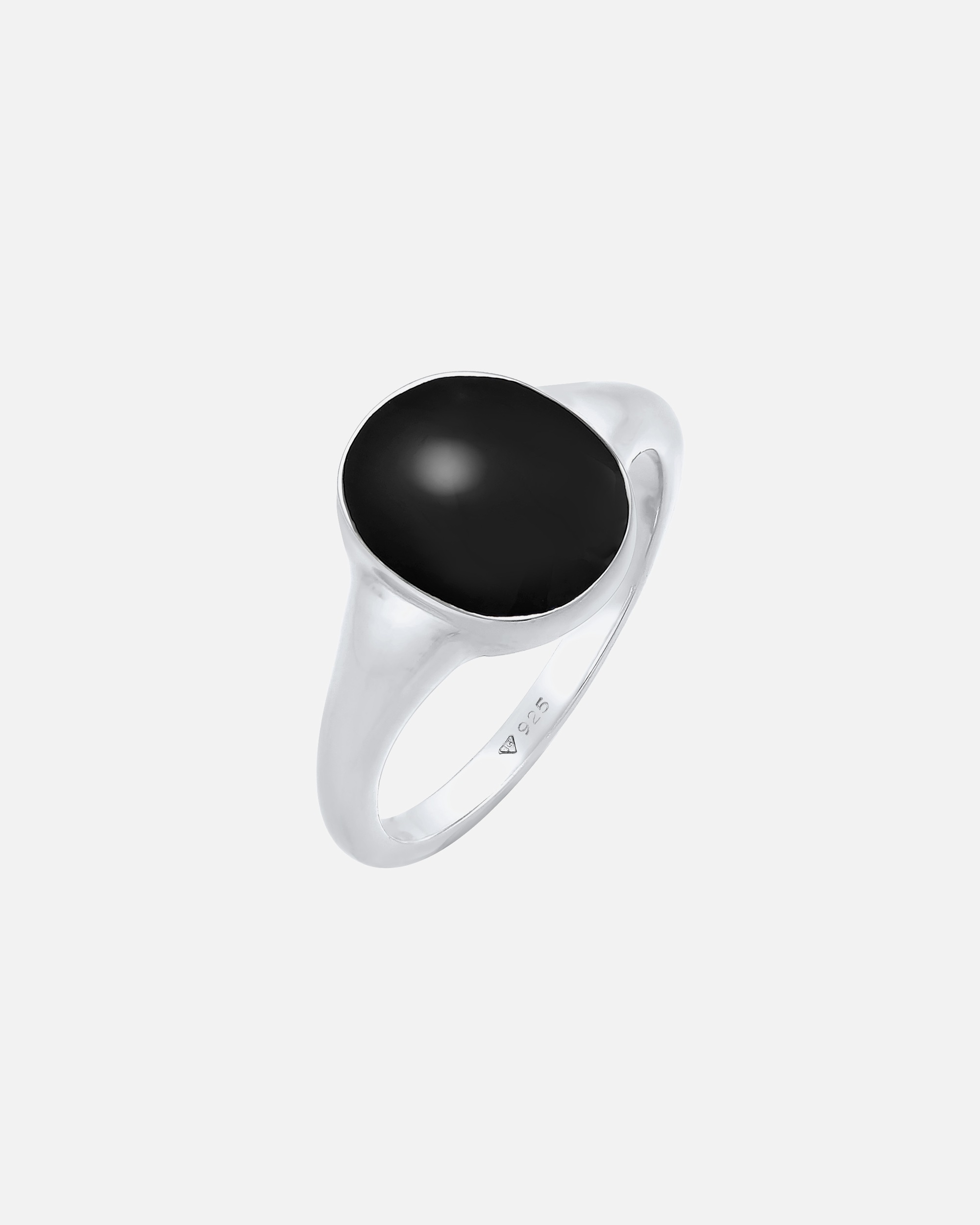 Bague pour Femme Elli Bague Sceau Émail noir Ovale Argent 925 56