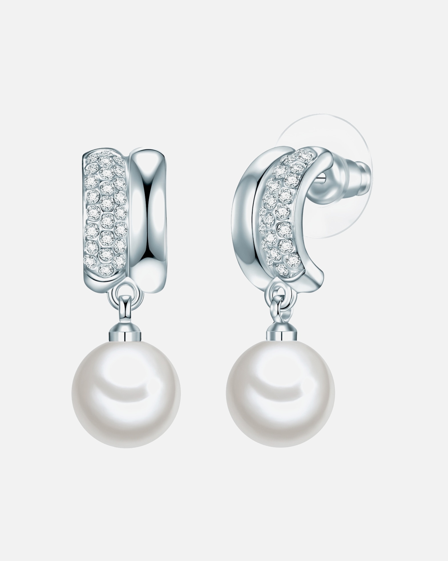 Créoles pour Femme Lulu & Jane Boucles d´oreilles en Alliage de fer en Argent 28,5 mm