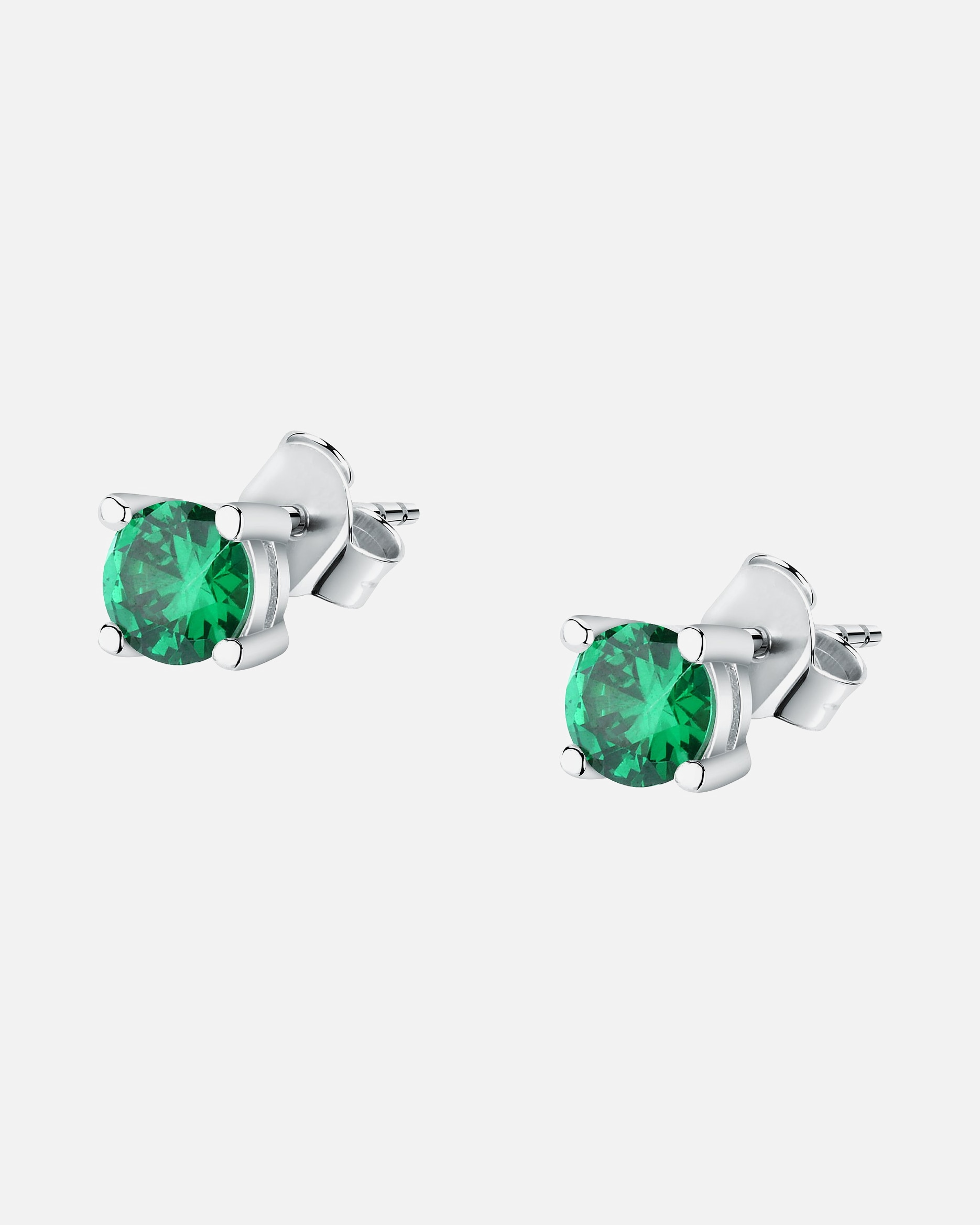 Boucles d'oreilles pour Femme La Petite Story Default Brand Line Boucles d'oreilles vert, argent