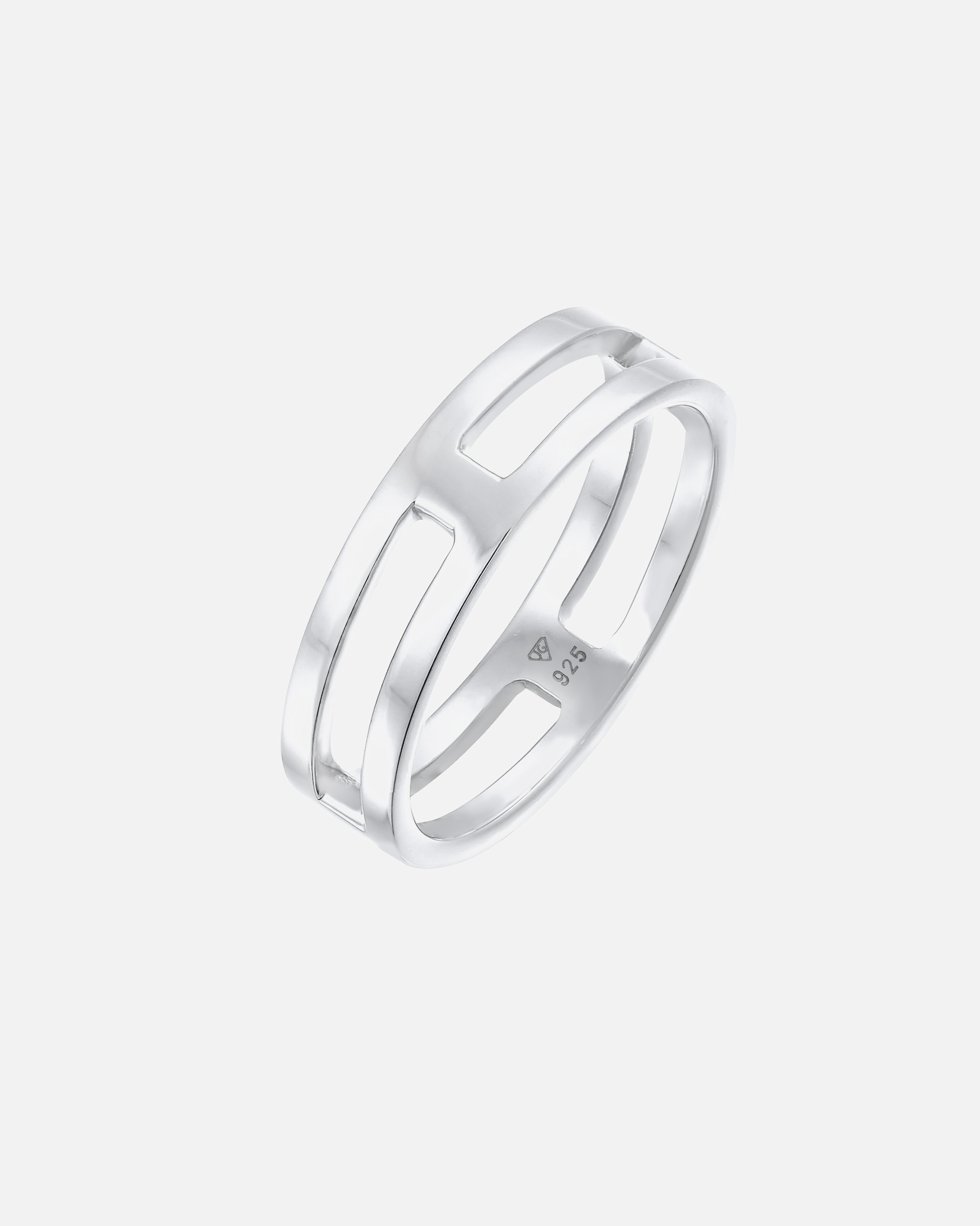 Bague pour Homme KUZZOI Anneau de bande pour hommes Massif Argent 925 60