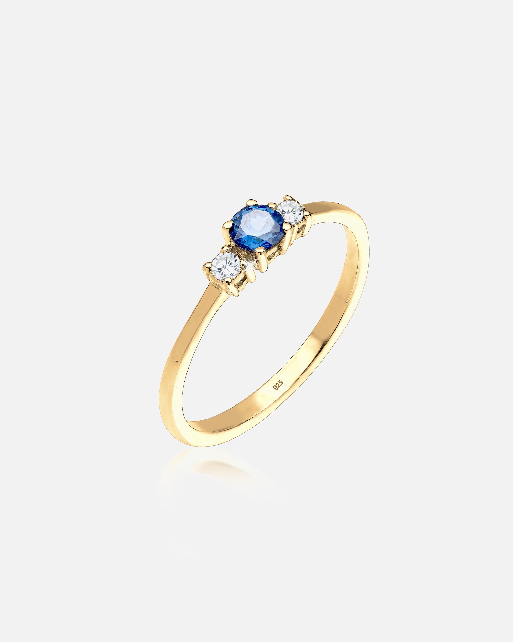 Bague pour Femme Elli Bague de fiançailles zirconium bleu saphir 925 Argent 58