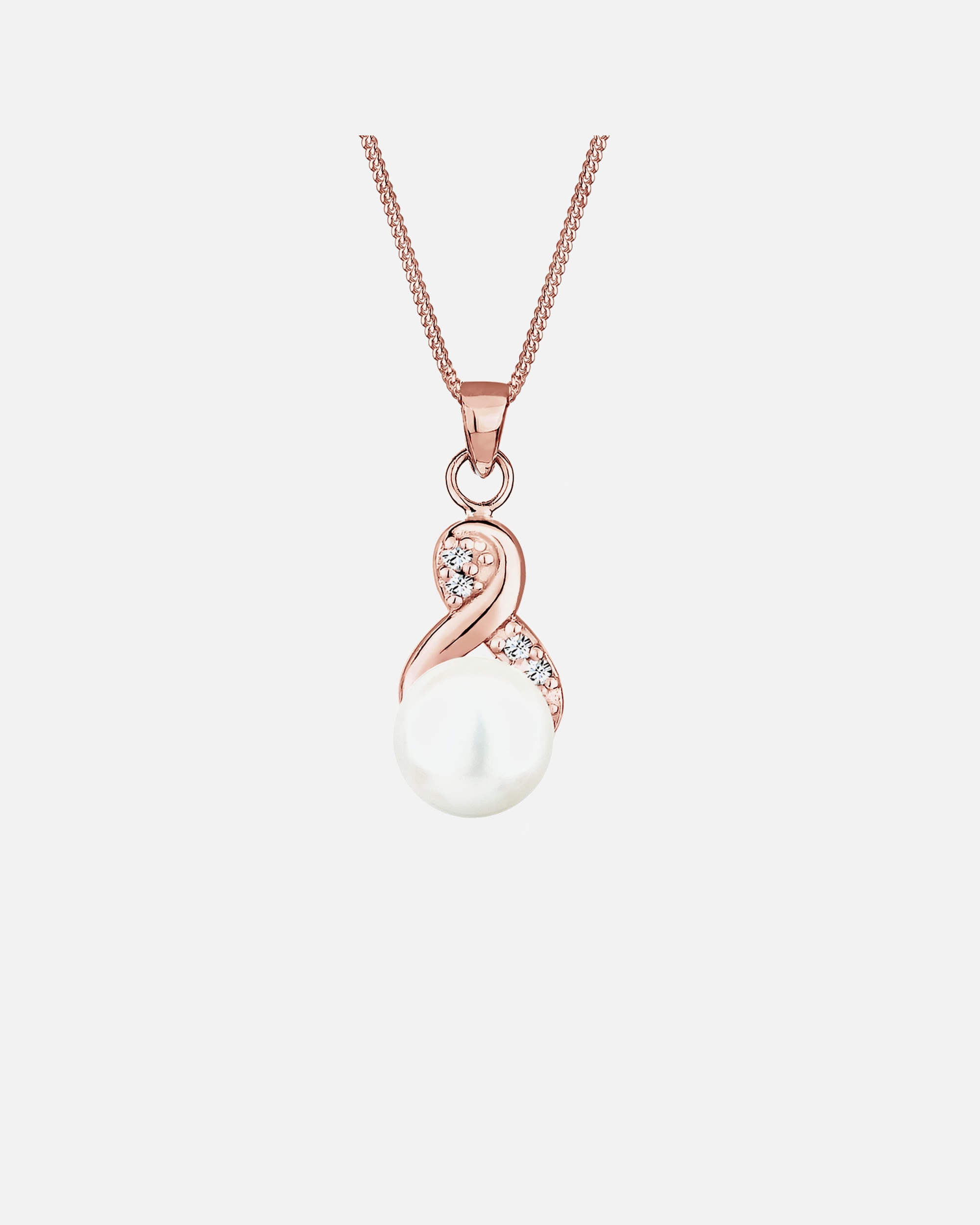 Collier pour Femme Elli Perle Infinity Cristaux Argent 925 rosefarben