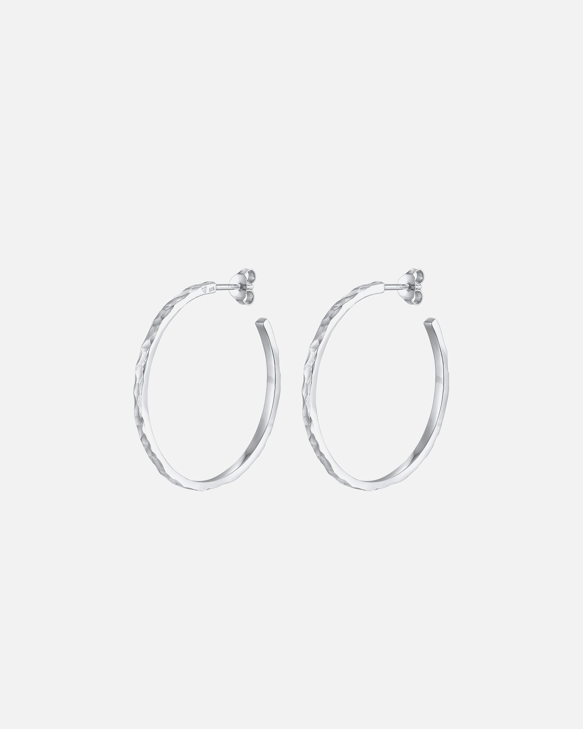 Boucles d'oreilles pour Femme Elli Femmes Créoles Fiche Martelé en argent sterling 925 silberfarben