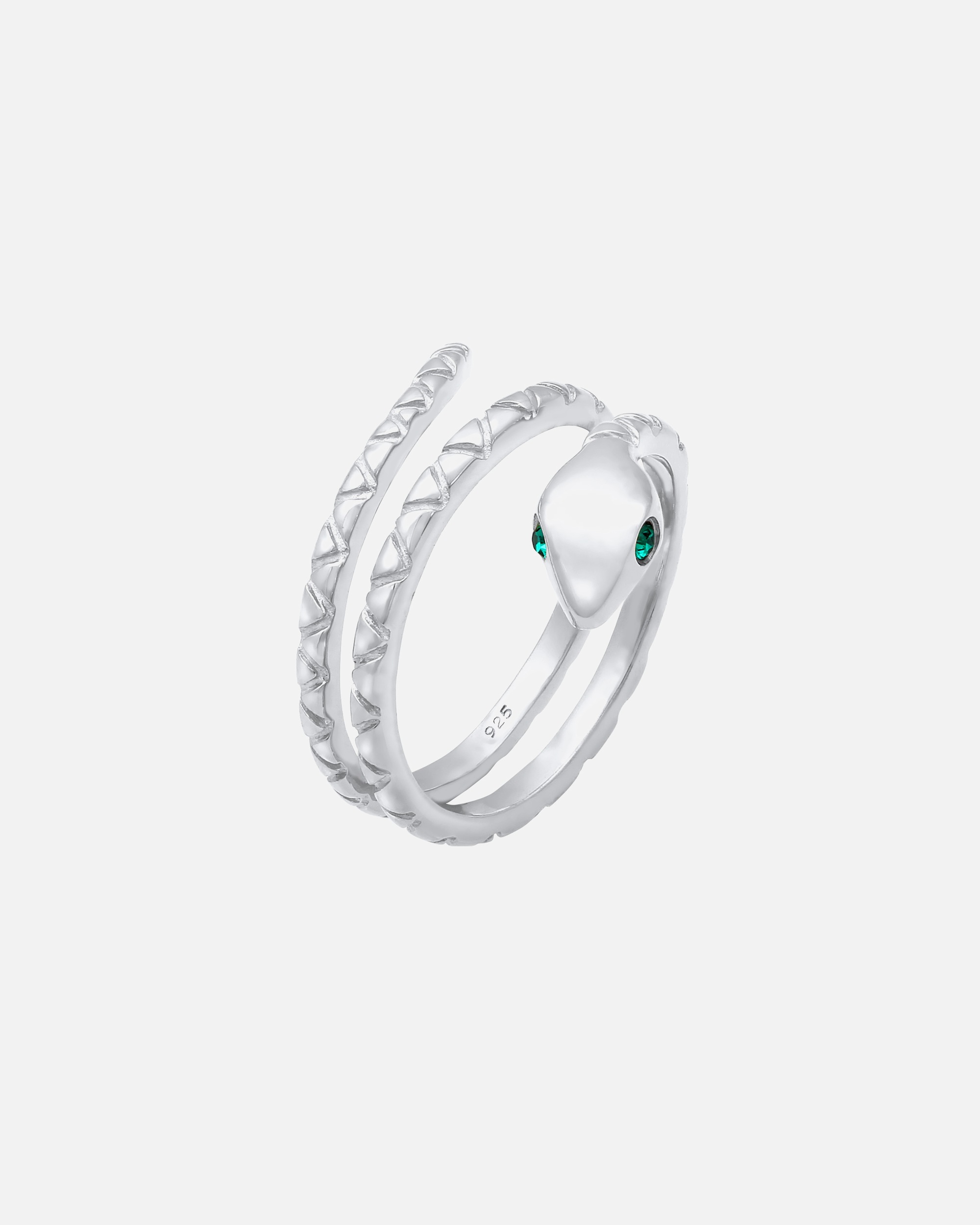 Bague pour Femme Elli Serpent Cristaux 925 Argent Plaqué Or 46