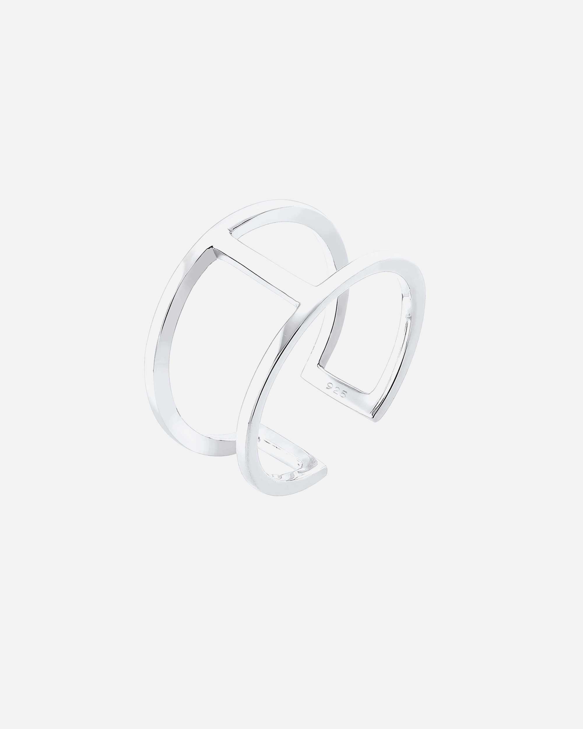 Bague pour Femme Elli Geo Tendance Minimale Bague Femme - (925/1000) Argent silberfarben