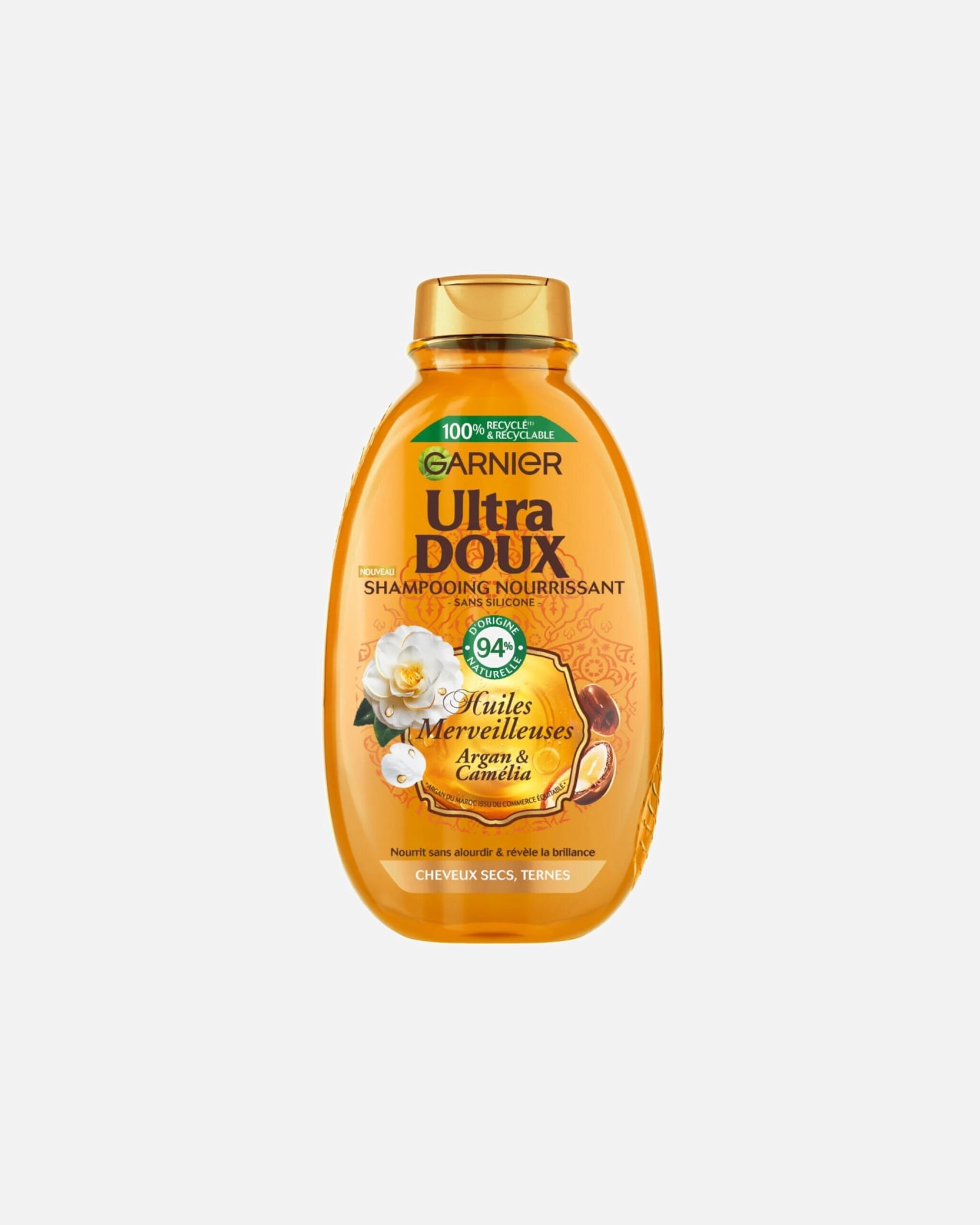 Shampooing pour Unisexe Garnier Shampoing Ultra Doux - Huiles Merveilleuse Argan & Camélia 250 ml