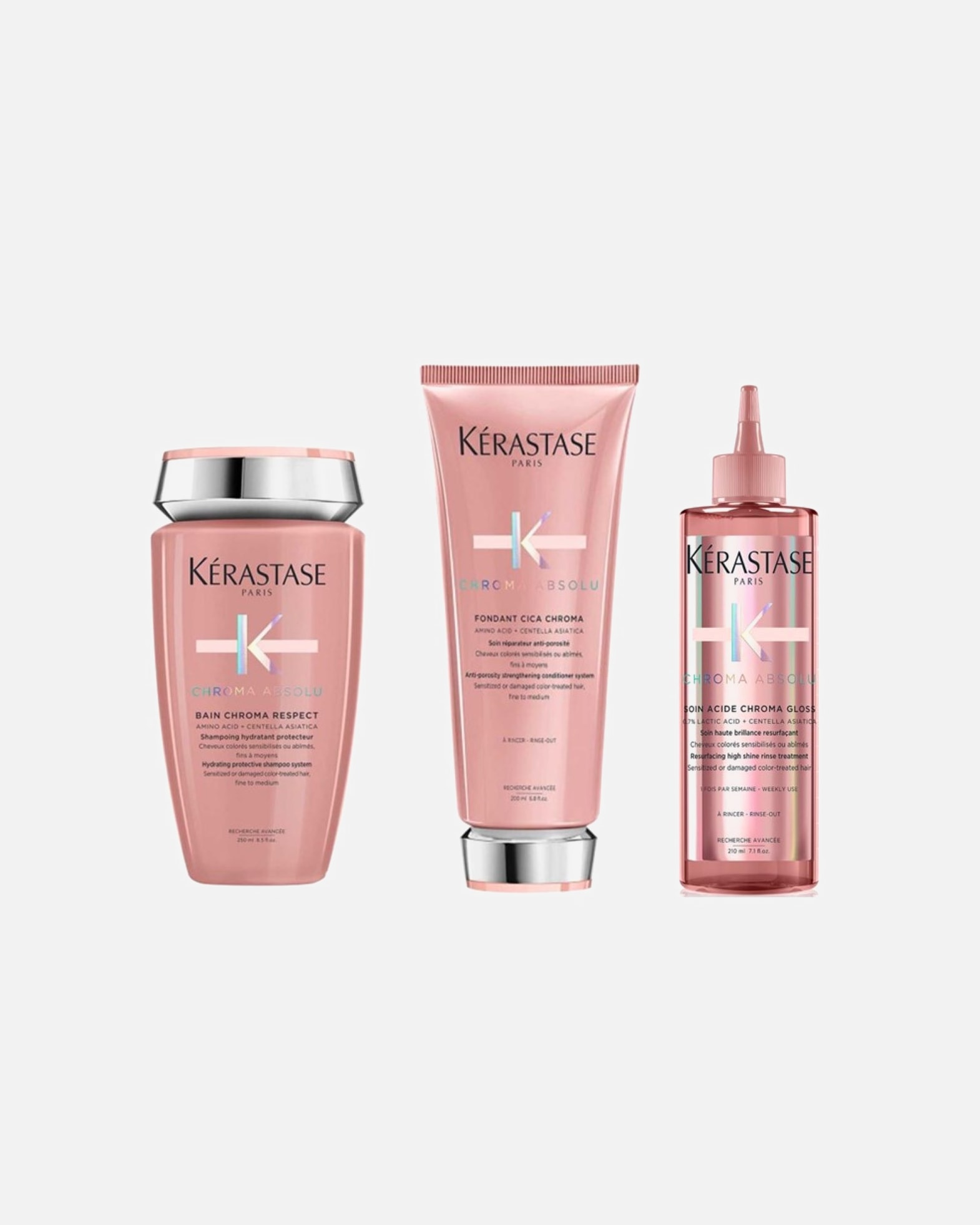 Coffret soin cheveux pour Femme Kérastase Chroma Absolu Coffret Respect (Bain / Fondant / Soin Acide) 1 pièce