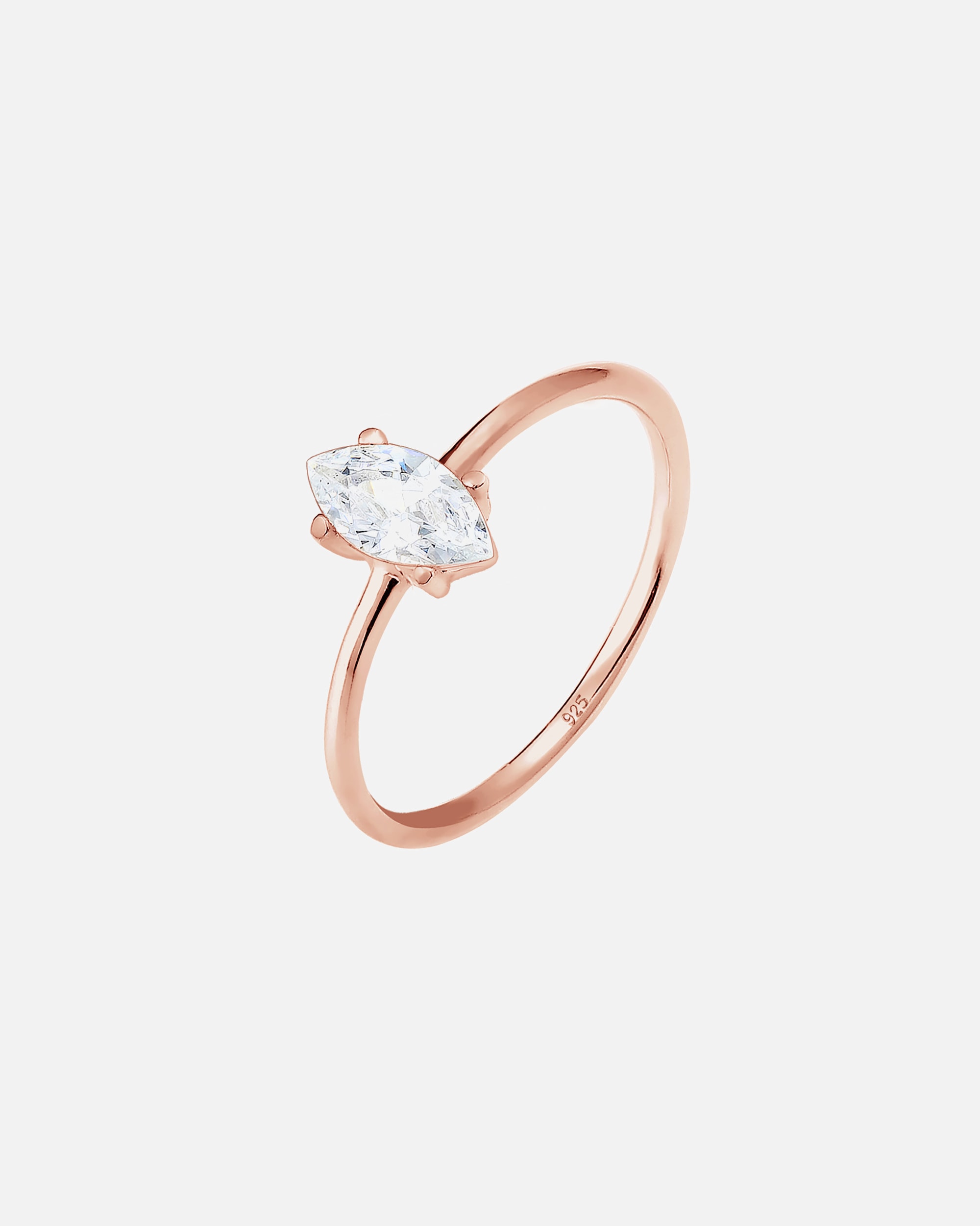 Bague pour Femme Elli Fiançailles Marquise pierre Zirconium 925 Argent 52