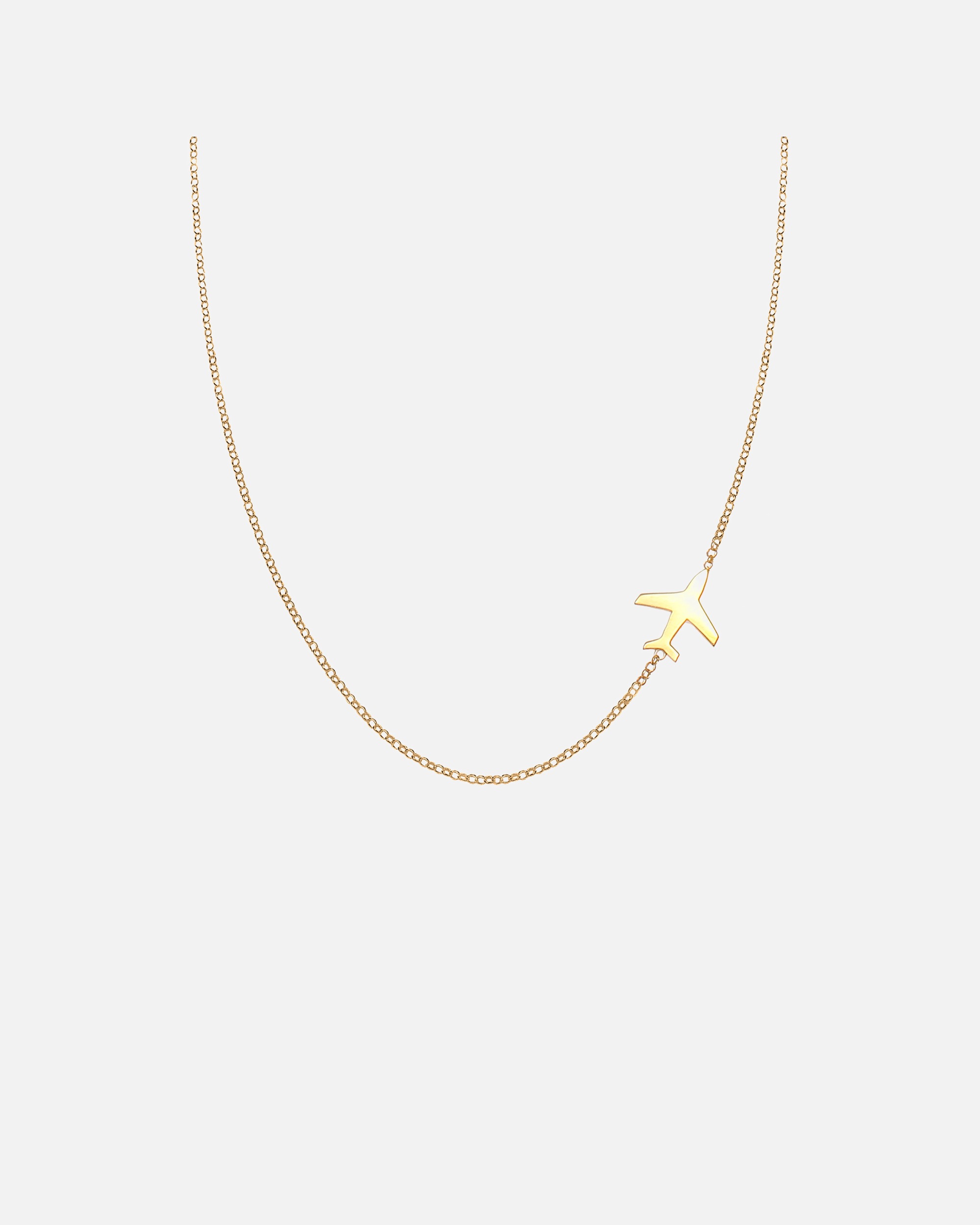 Collier pour Femme Elli Avion Travel Collier à pois tendance Argent 925 goldfarben