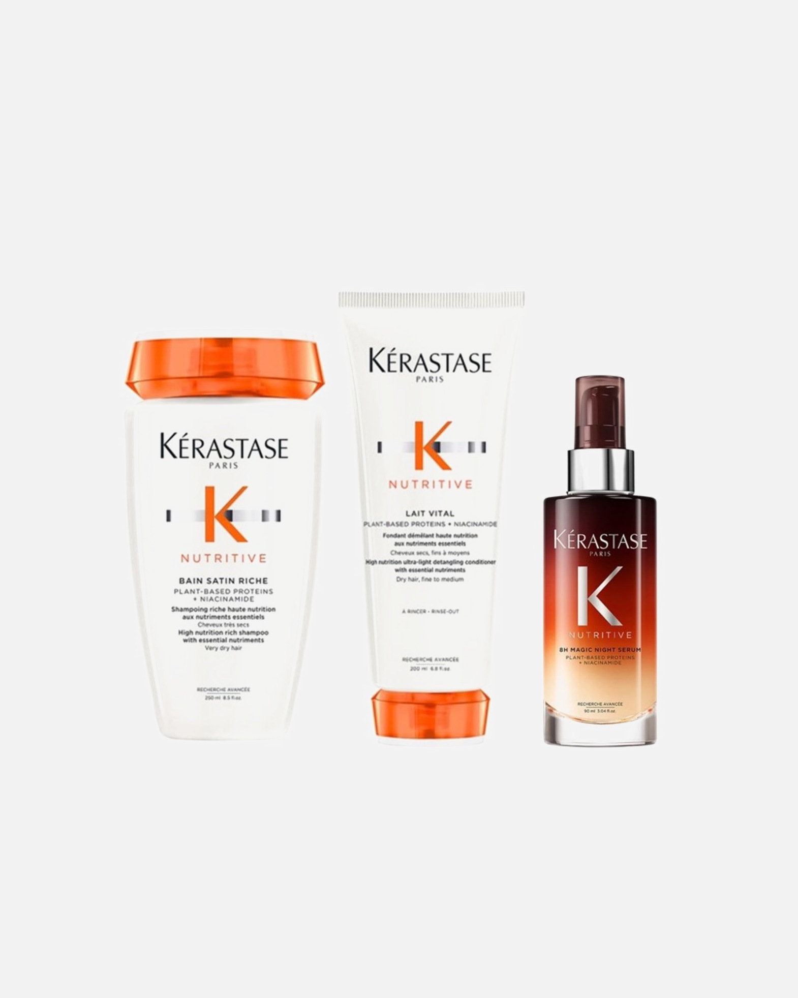 Coffret soin cheveux pour Femme Kérastase Nutritive Coffret RICHE 8 H (Satin Riche/ Fondant/ 8 H Magic Night Serum) 1 pièce