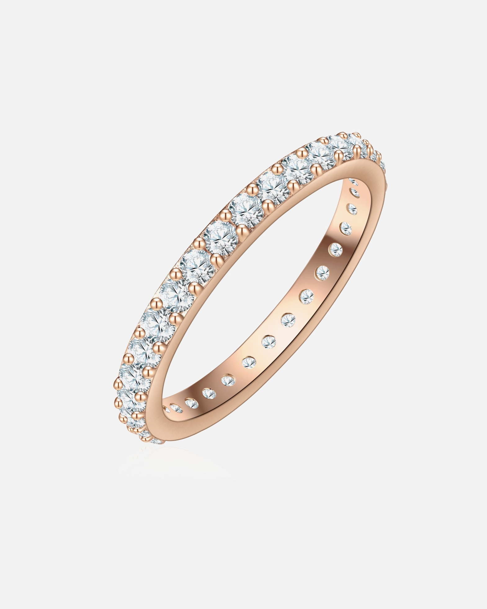 Bague pour Femme Glanzstücke München Bague en Argent Sterling en or rose 56