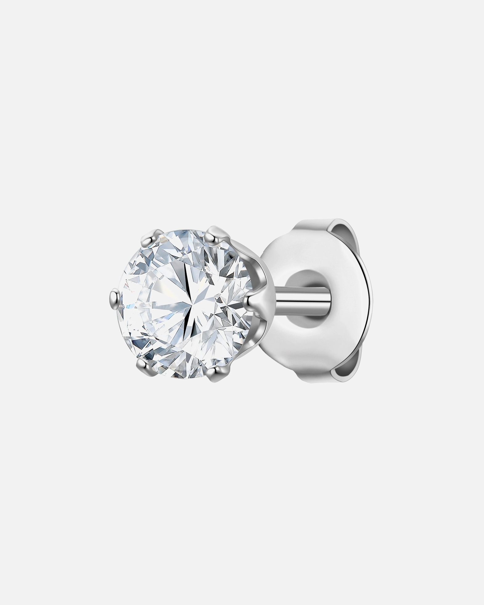 Boucles d'oreilles pour Homme True Rebels Boucles d´oreilles en Acier inoxydable en Argent 6,3 mm