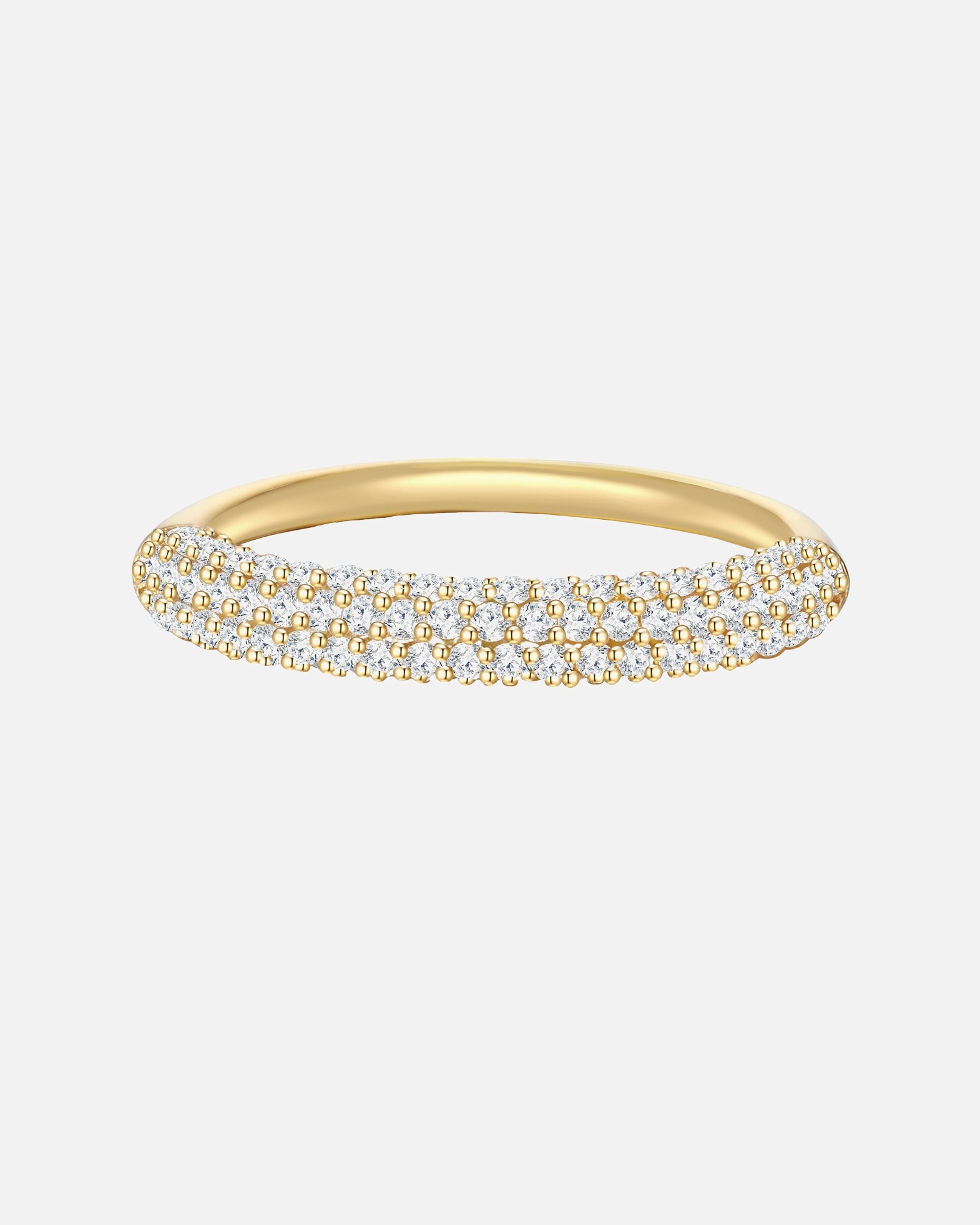 Bague pour Femme Glanzstücke München Bague en argent Argent sterling Oxyde de zirconium (CZ) en Or jaune 48
