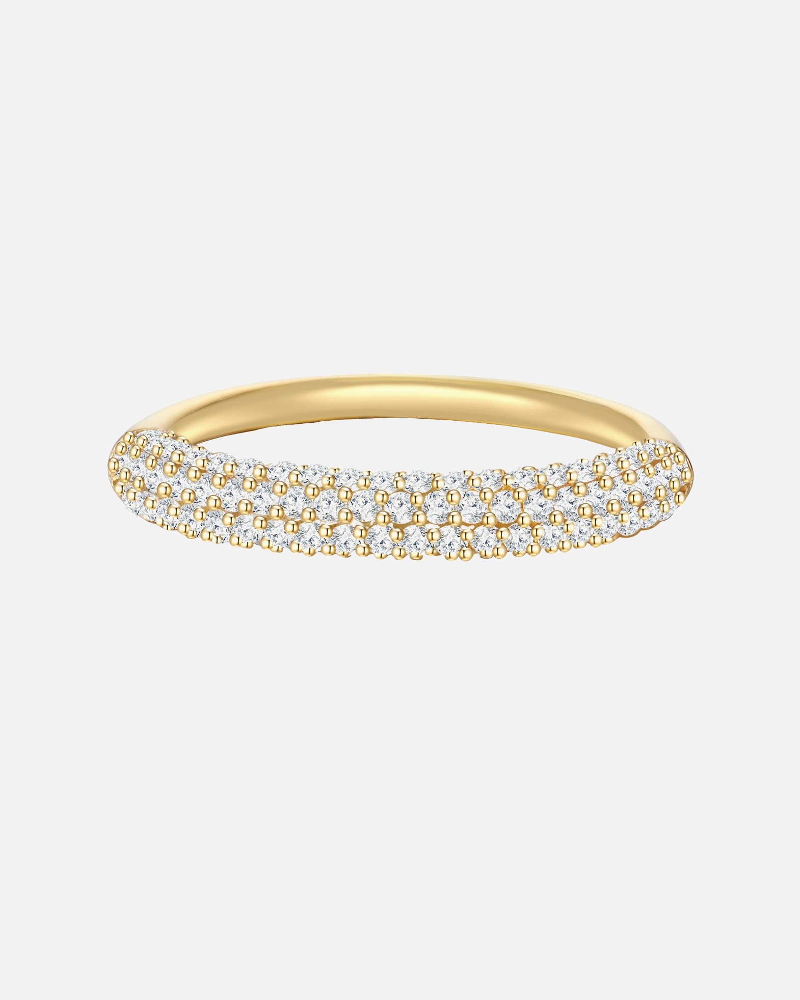 Bague pour Femme Glanzstücke München Bague en argent Argent sterling Oxyde de zirconium (CZ) en Or jaune 54