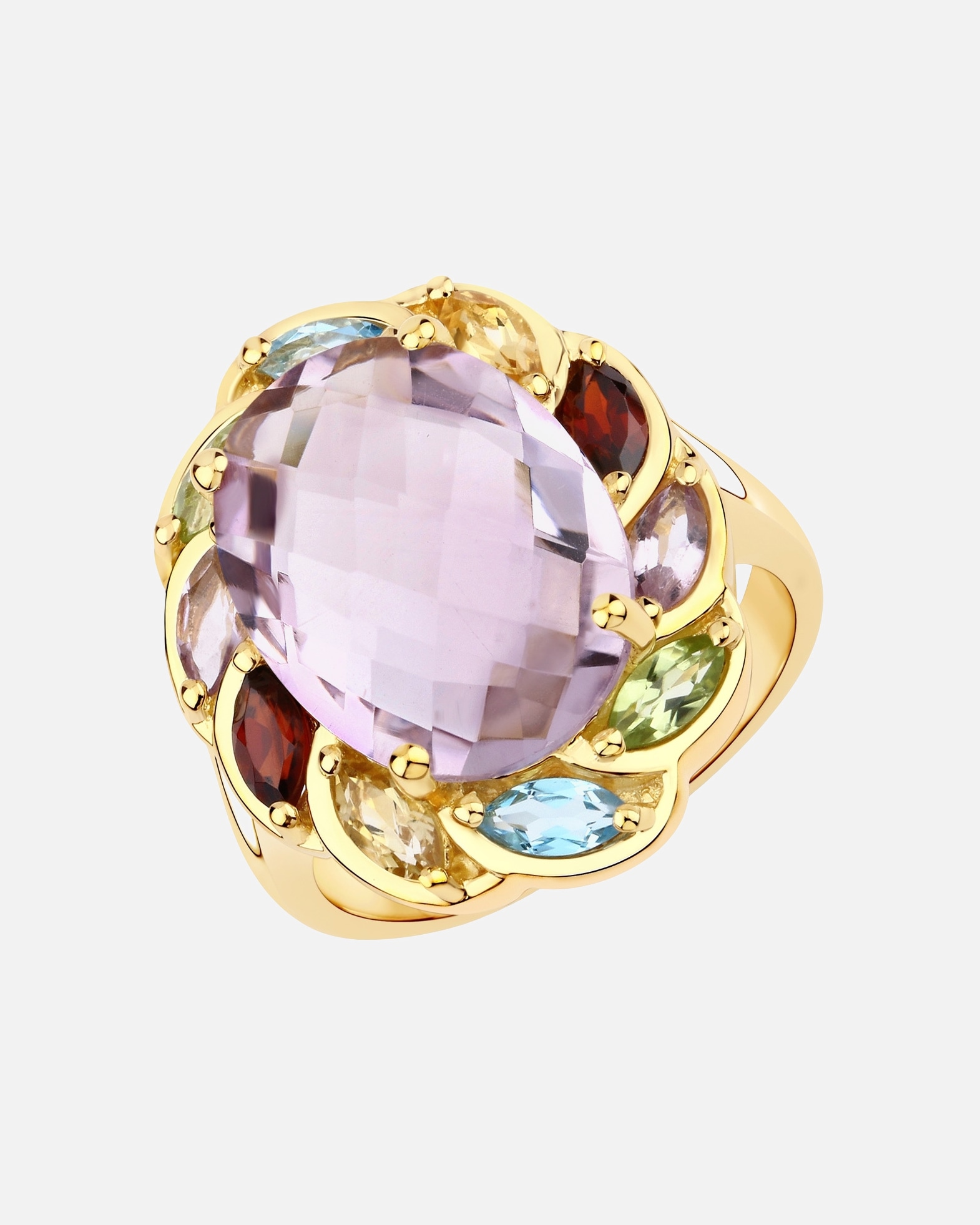 Bague pour Femme Rafaela Donata Bague Argent sterling Améthyste en Or jaune 52