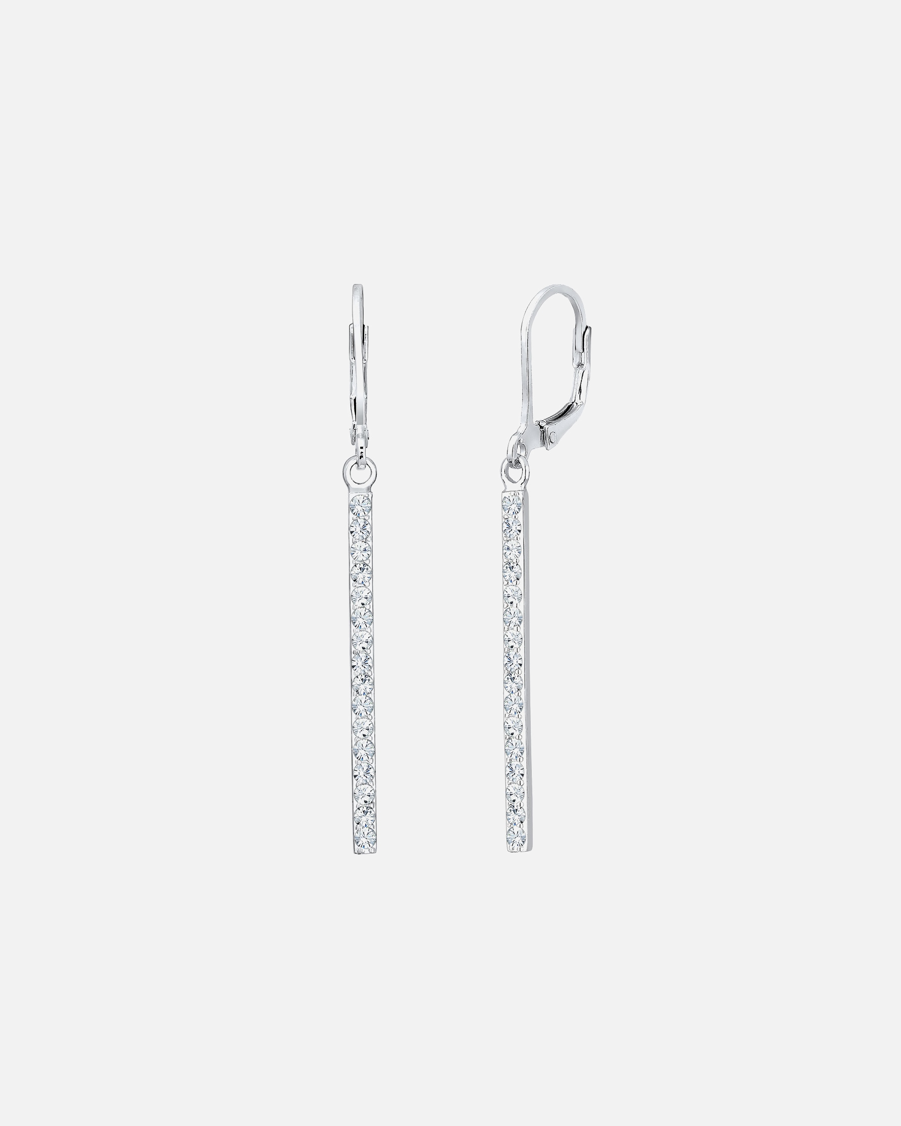 Boucles d'oreilles pour Femme Elli Femmes pendentif d'oreilles géo bâton avec cristaux en argent sterling 925 silberfarben