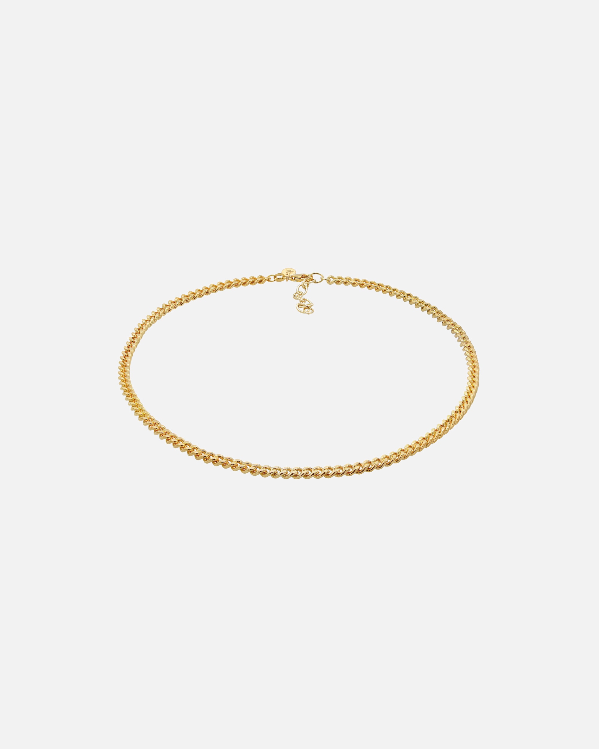 Collier pour Femme Elli PREMIUM Femme Choker Curb Chain Basic Noble Classic Blogger en argent sterling 925 goldfarben