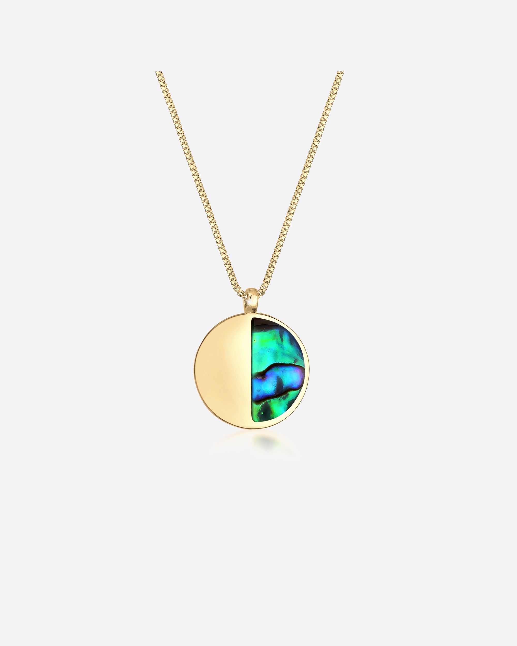 Collier pour Femme Elli Mer Plage Plaquettaire Abalone Collier Femme (925/1000) Argent goldfarben