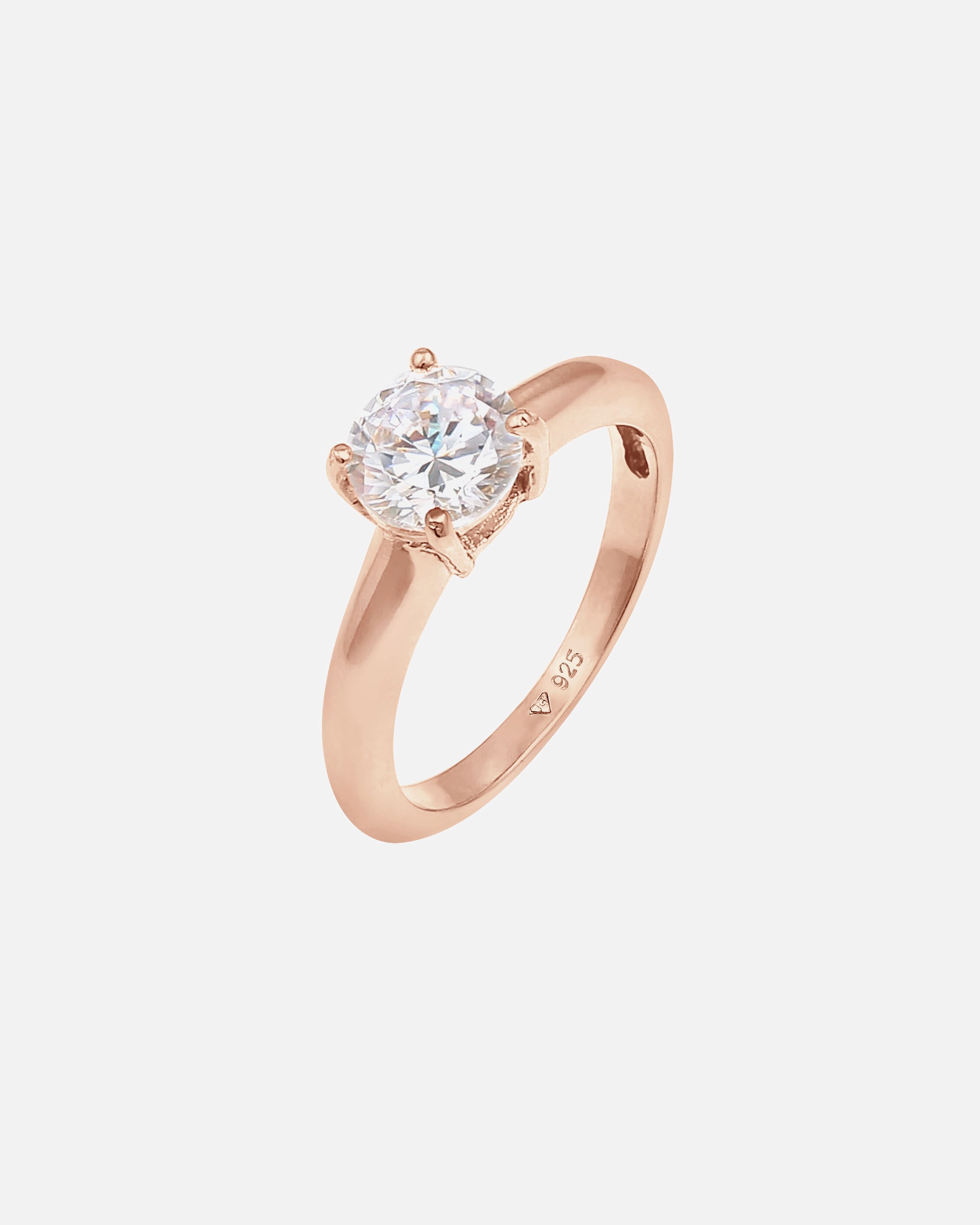 Bague pour Femme Elli Solitaire Classique Zirconia Argent 925 54