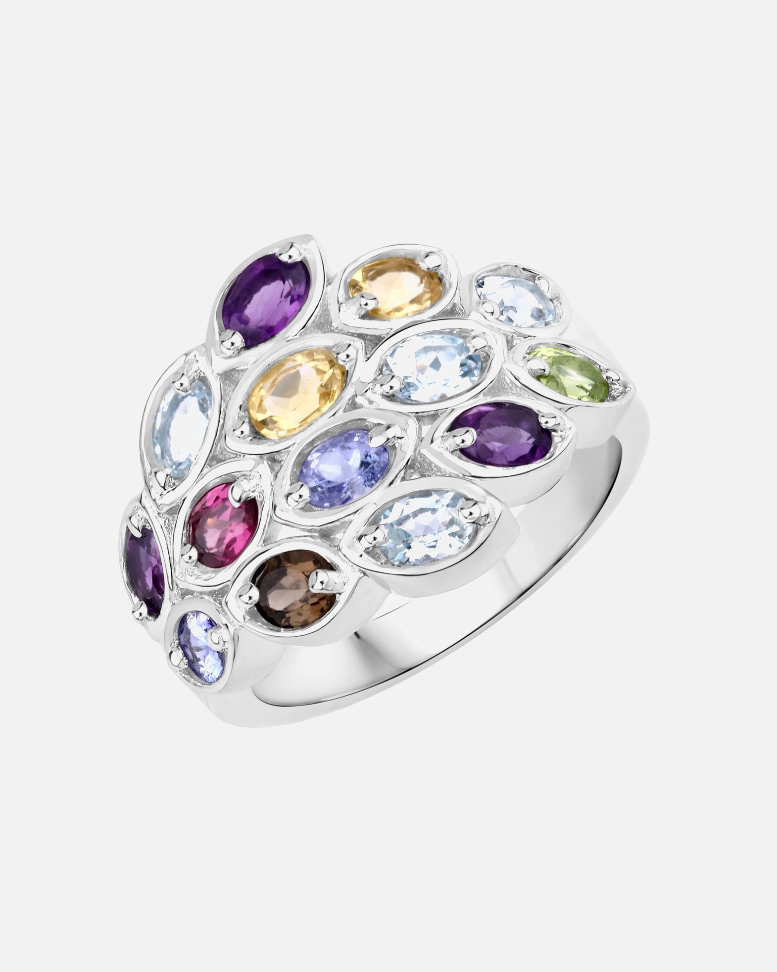 Bague pour Femme Rafaela Donata Bague Argent sterling Topaz bleu en Argent 52