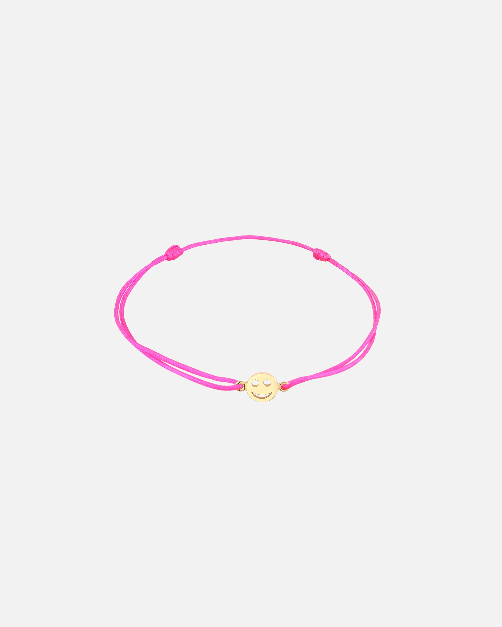 Bracelet pour Femme Elli Smile Face Textil 925 Silber vergoldet Rosé