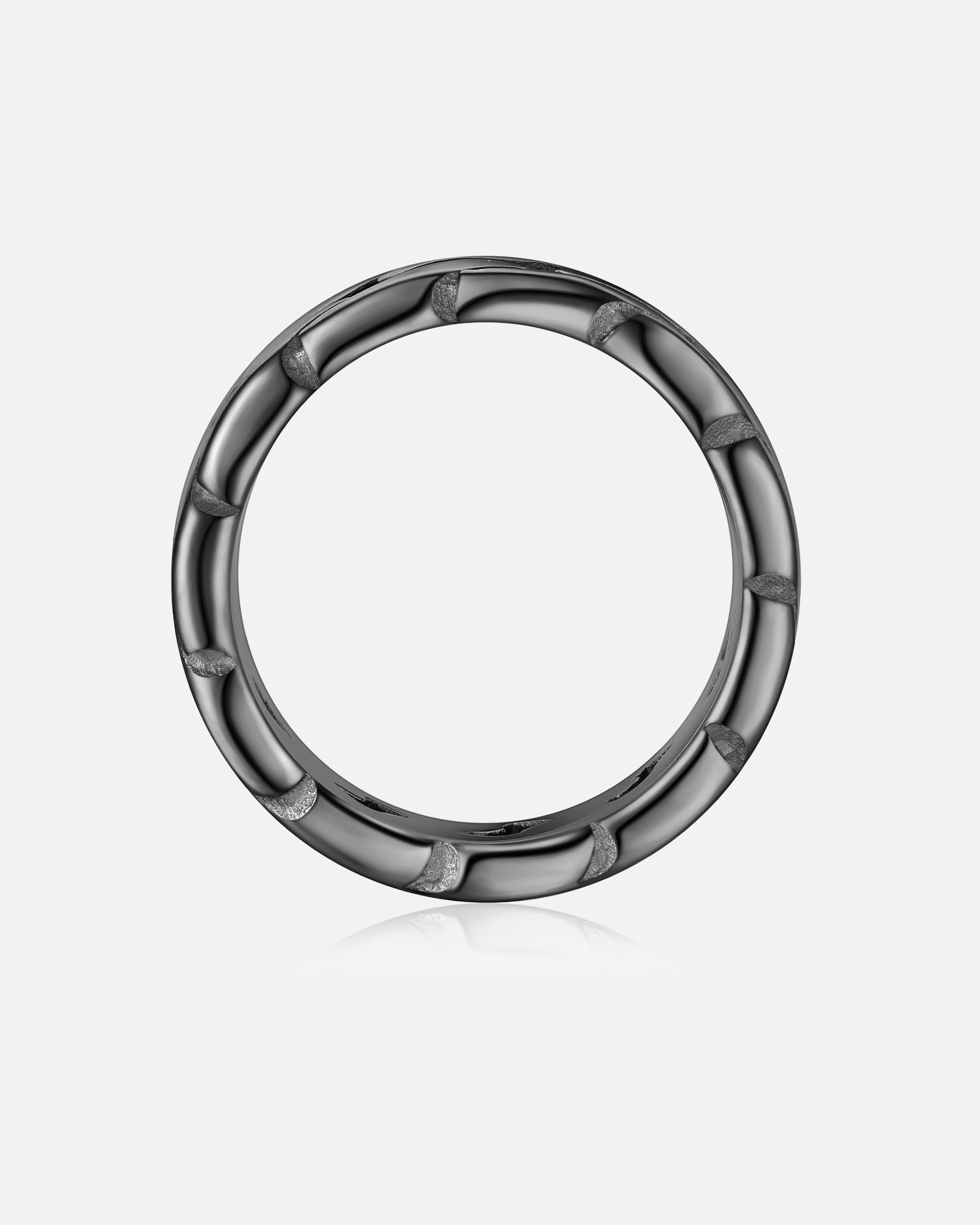 Bague pour Homme True Rebels Bague en Acier Inoxydable en gunmetal 62