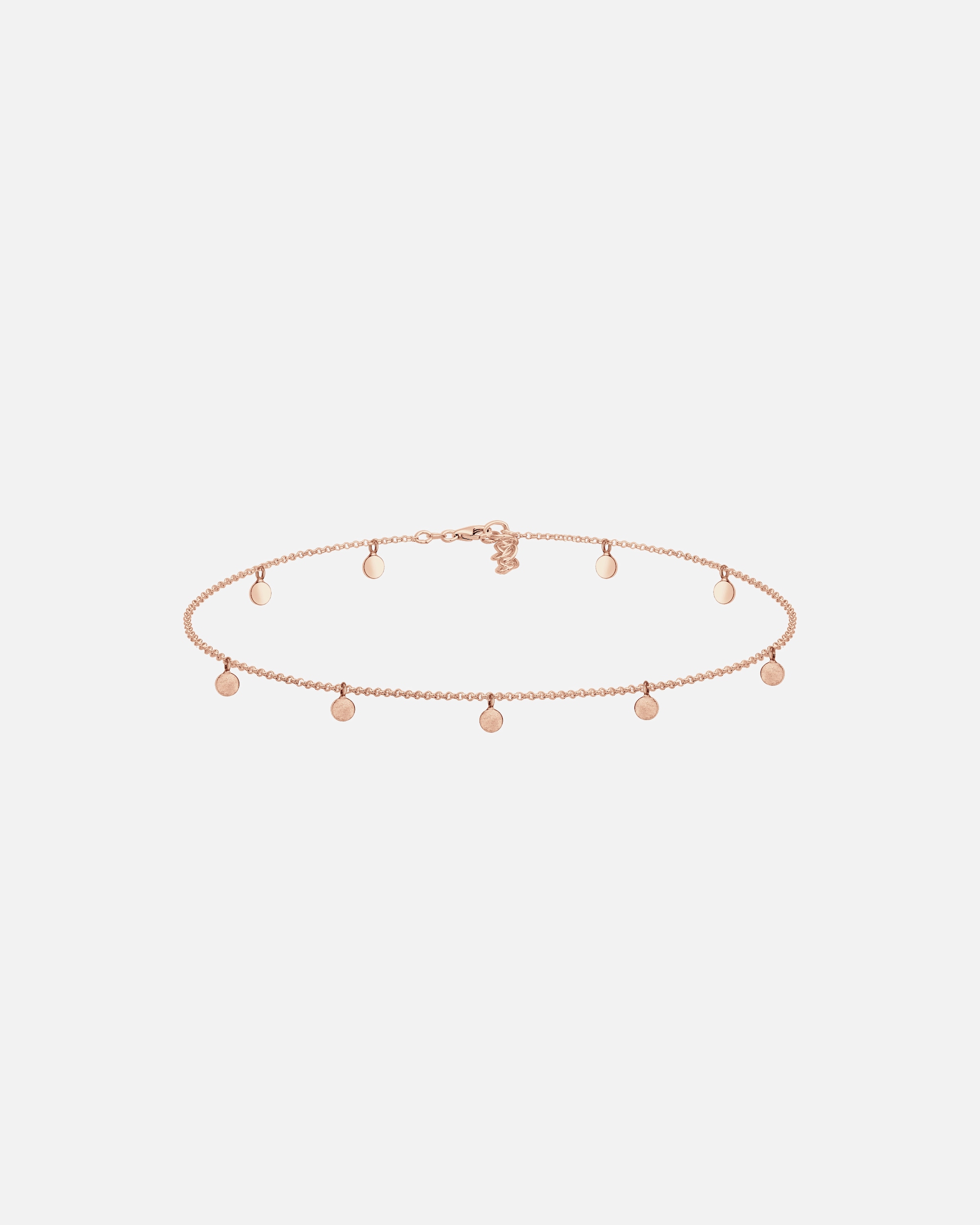 Collier pour Femme Elli Choker Chaîne Géo Cercle Basic Matt Coin 925 Argent rosefarben